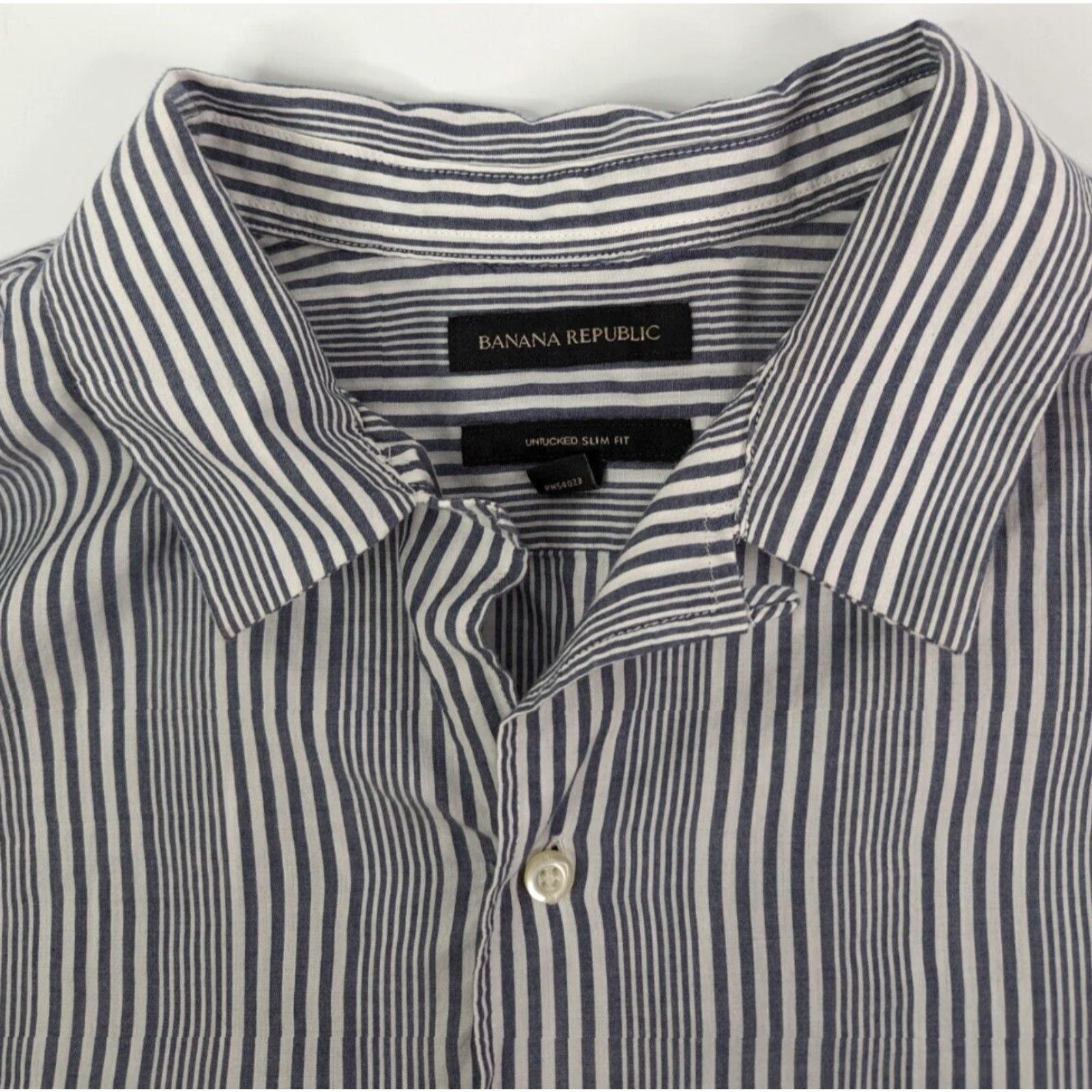 Banana Republic Banana Republic Shirt Men XL Cotton Striped Slim Fit Long Sleeve Button-Up Regular Size US XL / EU 56 / 4 - 7 Thumbnail