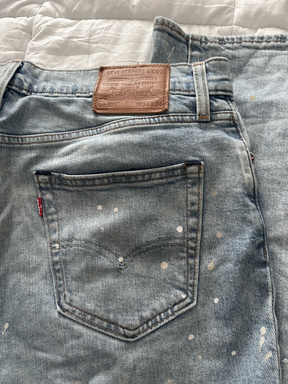Levi's LEVI’S Splatter Denim Size US 34 / EU 50 - 7 Thumbnail