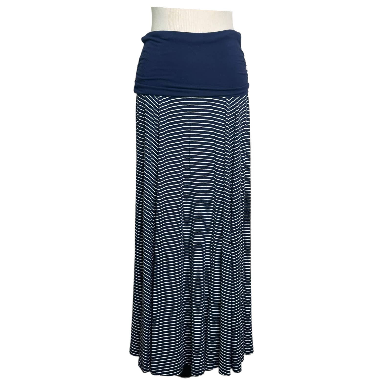 Gap Gap blue striped pull on casual maxi skirt size XS Size 28" / US 6 / IT 42 - 9 Thumbnail