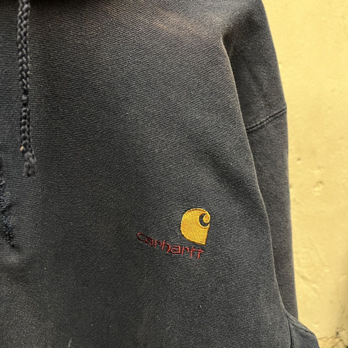 Carhartt Carhartt Vintage 90s Navy Blue Embroidered Hoodie Sweatshirt Size US XL / EU 56 / 4 - 2 Thumbnail