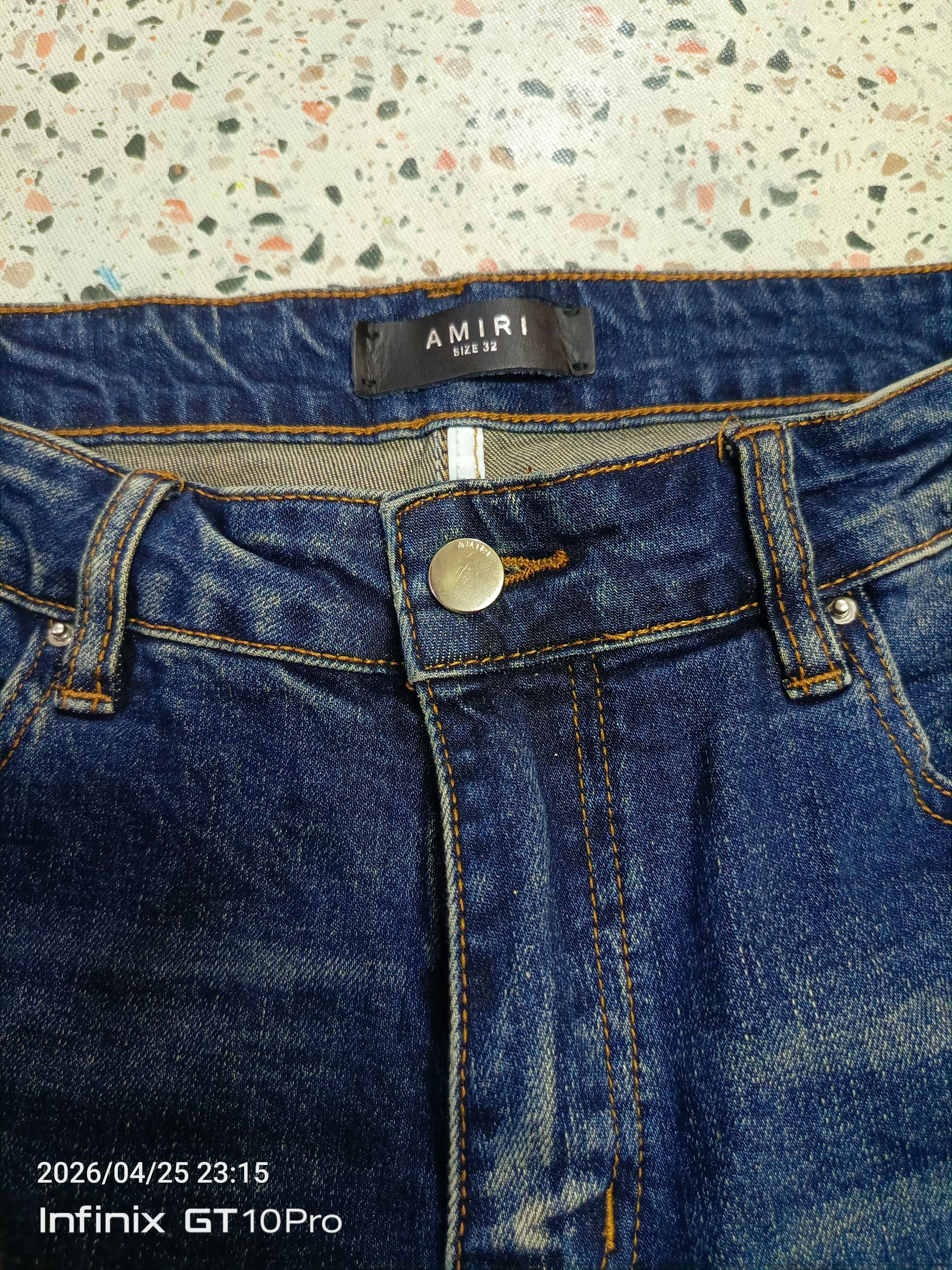 Vintage Amiri Leather Stitch Logo Jeans Size 32 Size US 32 / EU 48 - 9 Thumbnail