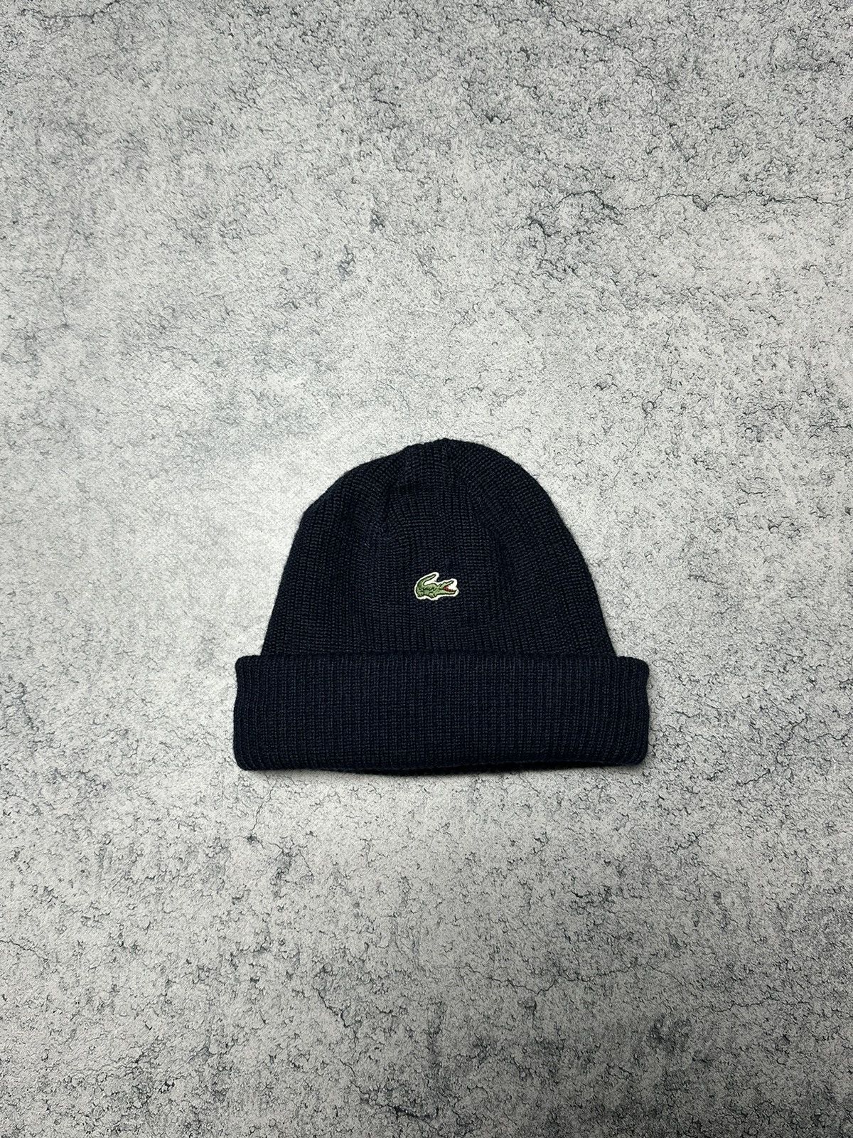 Lacoste Vintage Lacoste Chemise Logo Beanie Hat Size ONE SIZE - 3 Thumbnail