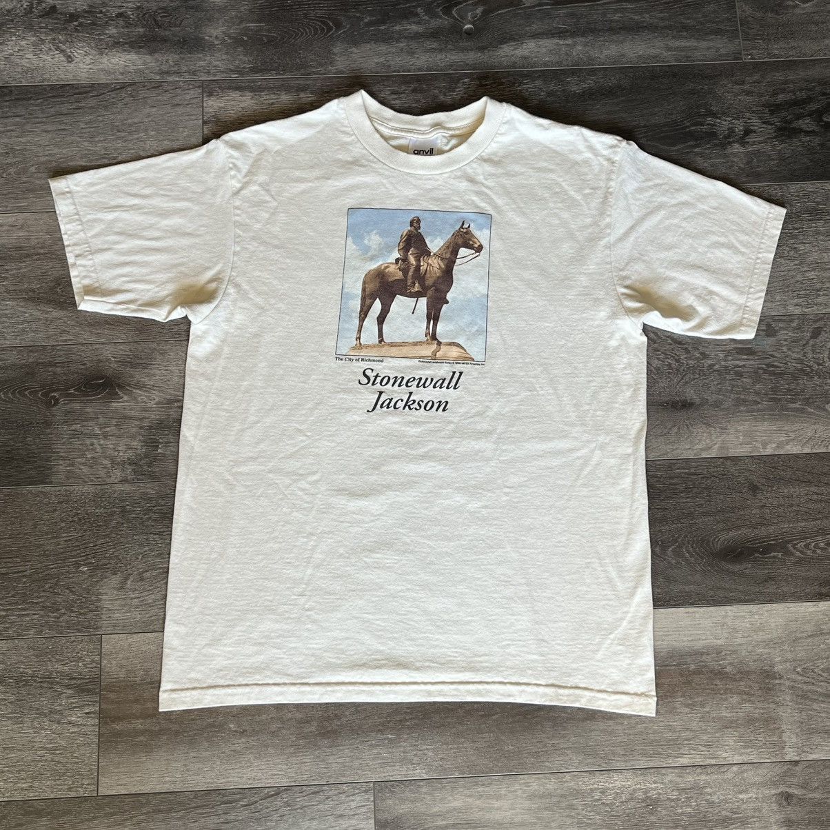Vintage Vintage 90s Civil War Stonewall Jackson Statue Logo T Shirt Size US L / EU 52-54 / 3 - 1 Thumbnail