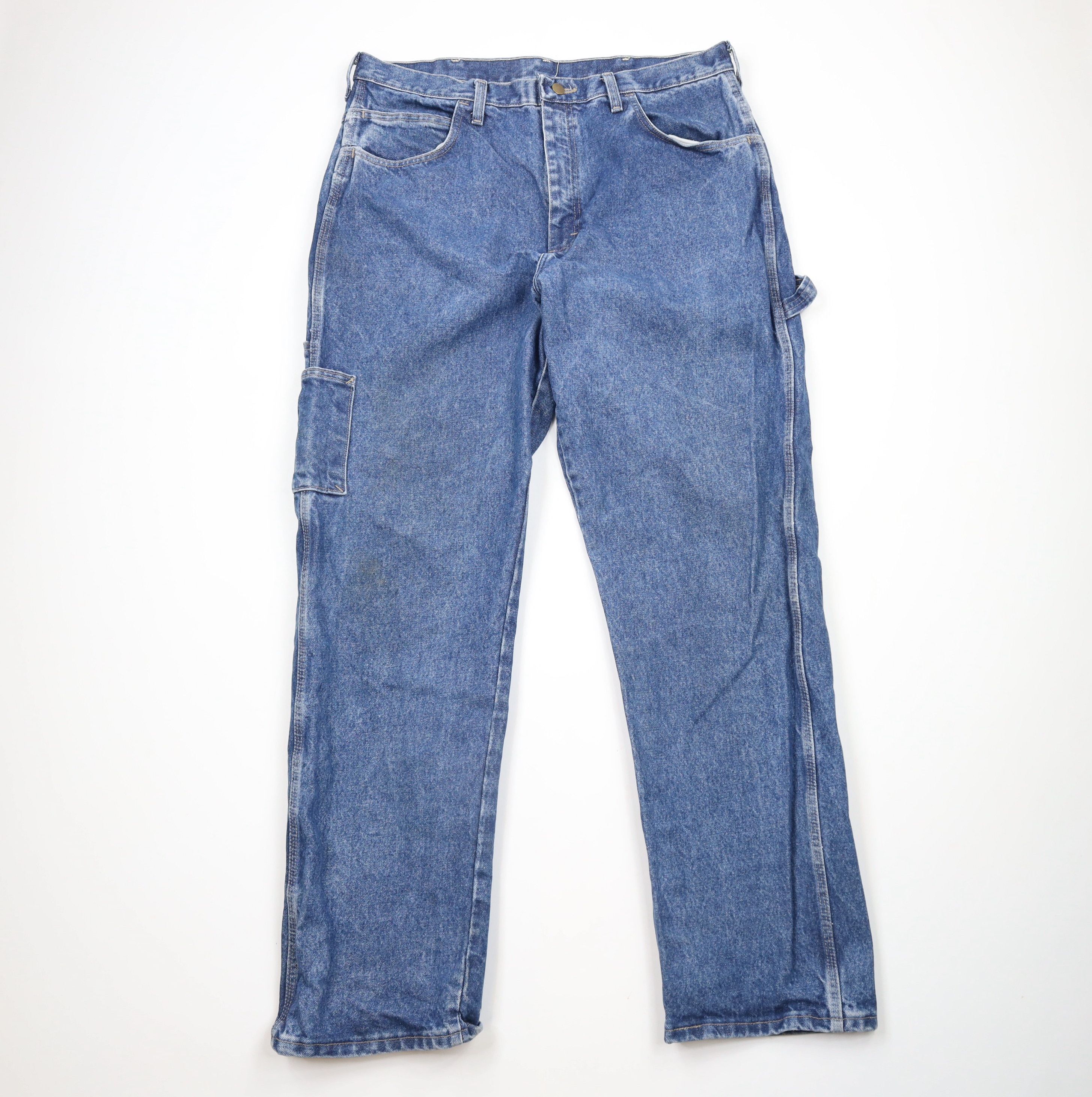 Vintage Vintage Bulwark FR Resistant Work Wide Leg Dungaree Jeans Size US 38 / EU 54 - 1 Thumbnail