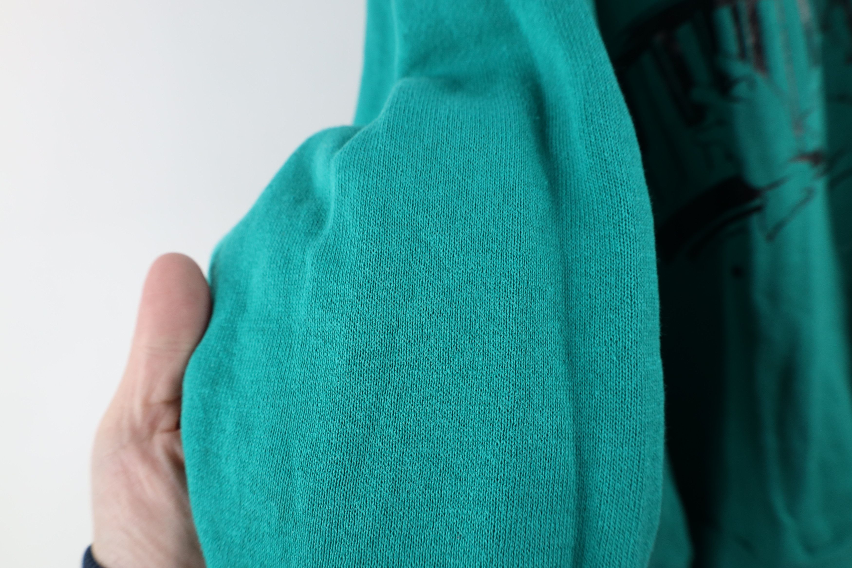 Vintage Vintage 70s 80s Streetwear Music Piano Sweatshirt Teal USA Size L / US 10 / IT 46 - 8 Thumbnail