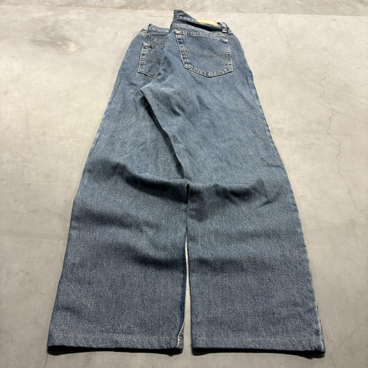 Vintage CRAZY Vintage Y2K/2000s Baggy Dark Blue Wash Skater Style Streetwear Denim Jeans! Size US 36 / EU 52 - 6 Thumbnail