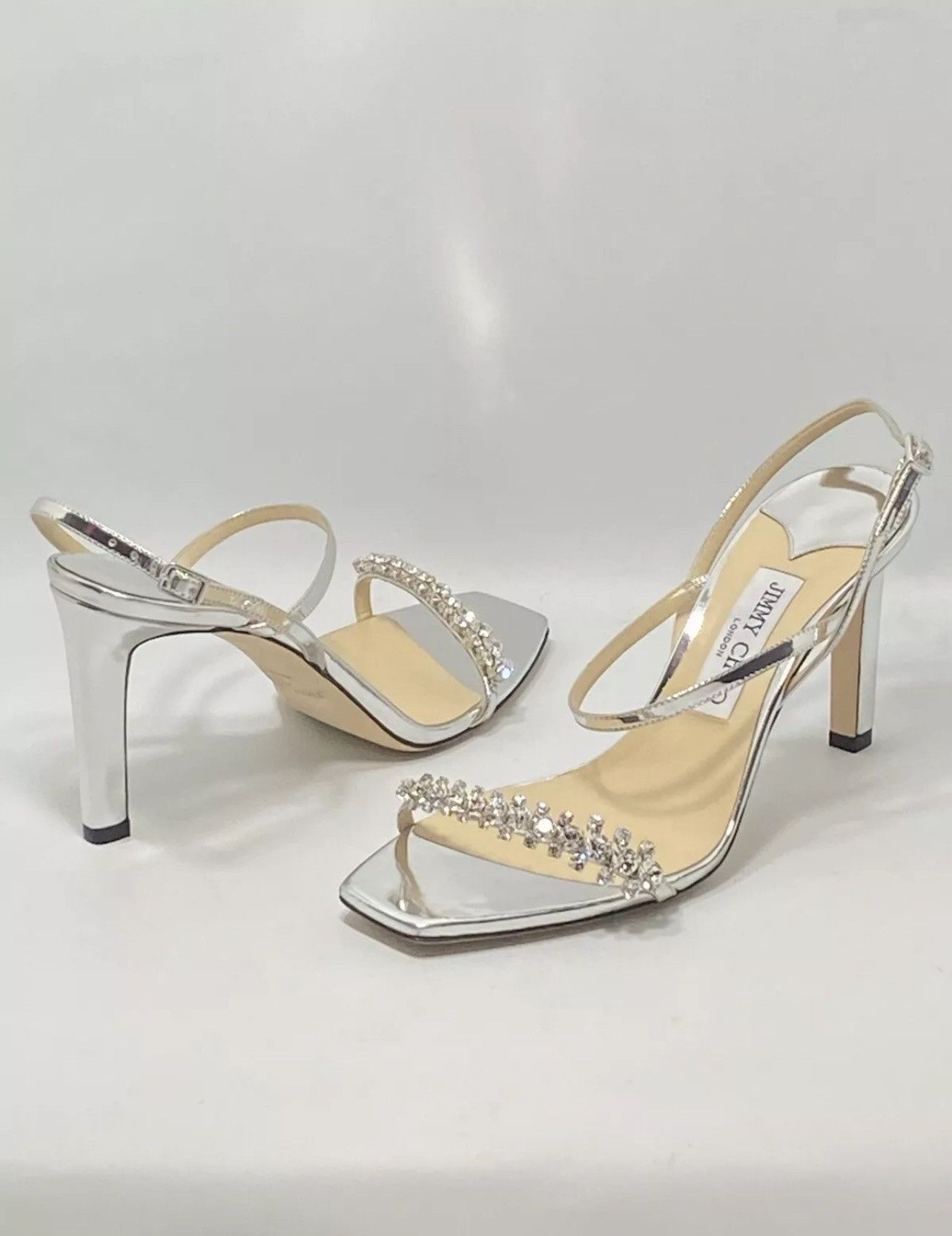 Jimmy Choo Jimmy Choo Meira Embellished Patent Leather Sandals size 39 Size US 9 / IT 39 - 1 Thumbnail