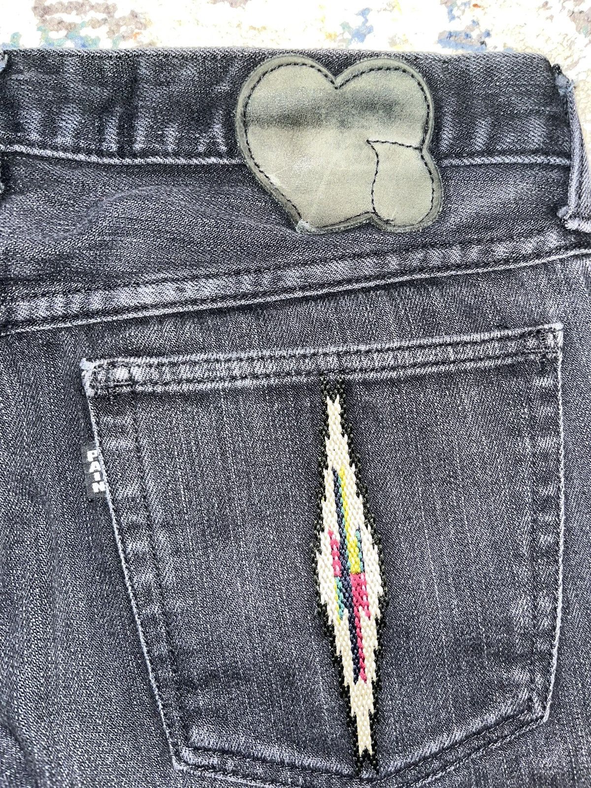 Number (N)ine OG Number (N)ine AW05 Crying Heart Patch Ortega Pain Denim Size US 30 / EU 46 - 4 Thumbnail