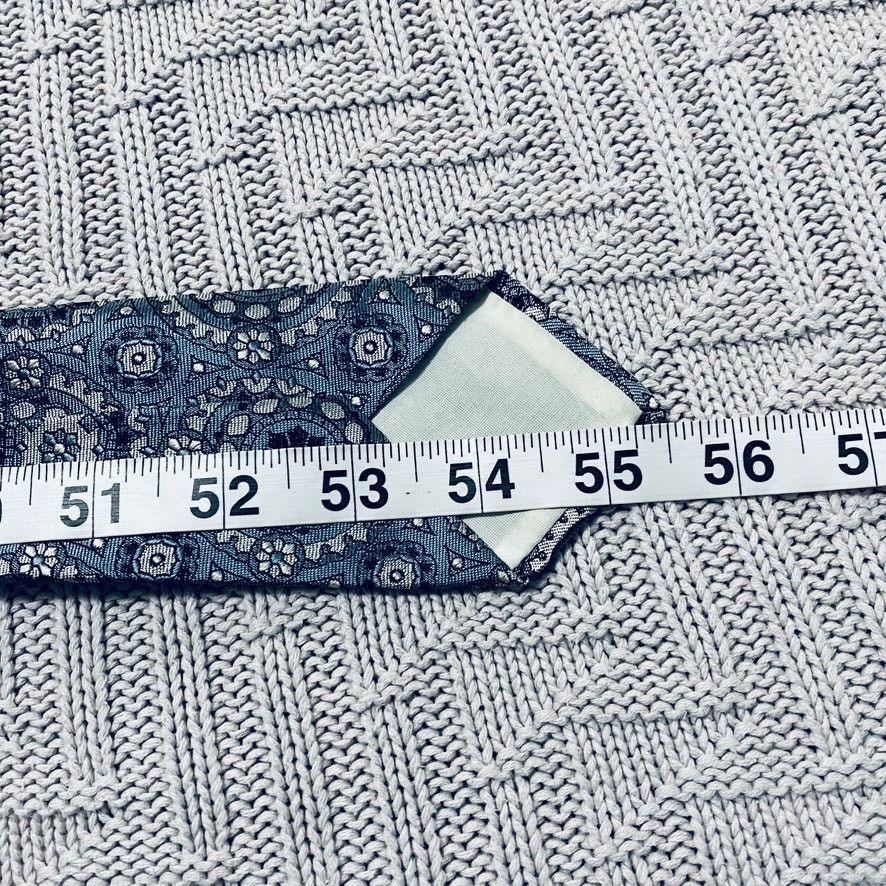 Vintage Vintage Ohrbach's silver paisley silk slim tie Size ONE SIZE - 4 Thumbnail