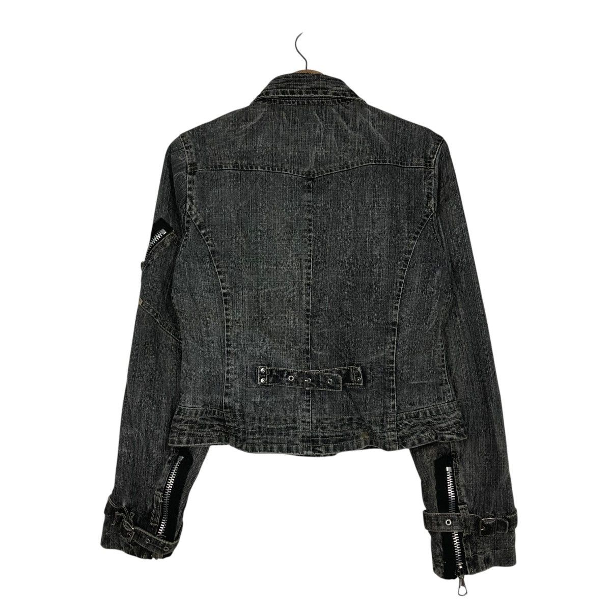 Japanese Brand 🔥VINTAGE CROPPED DENIM BIKER JACKET BISCOTE ISSEY MIYAKE Size US XS / EU 42 / 0 - 10 Thumbnail