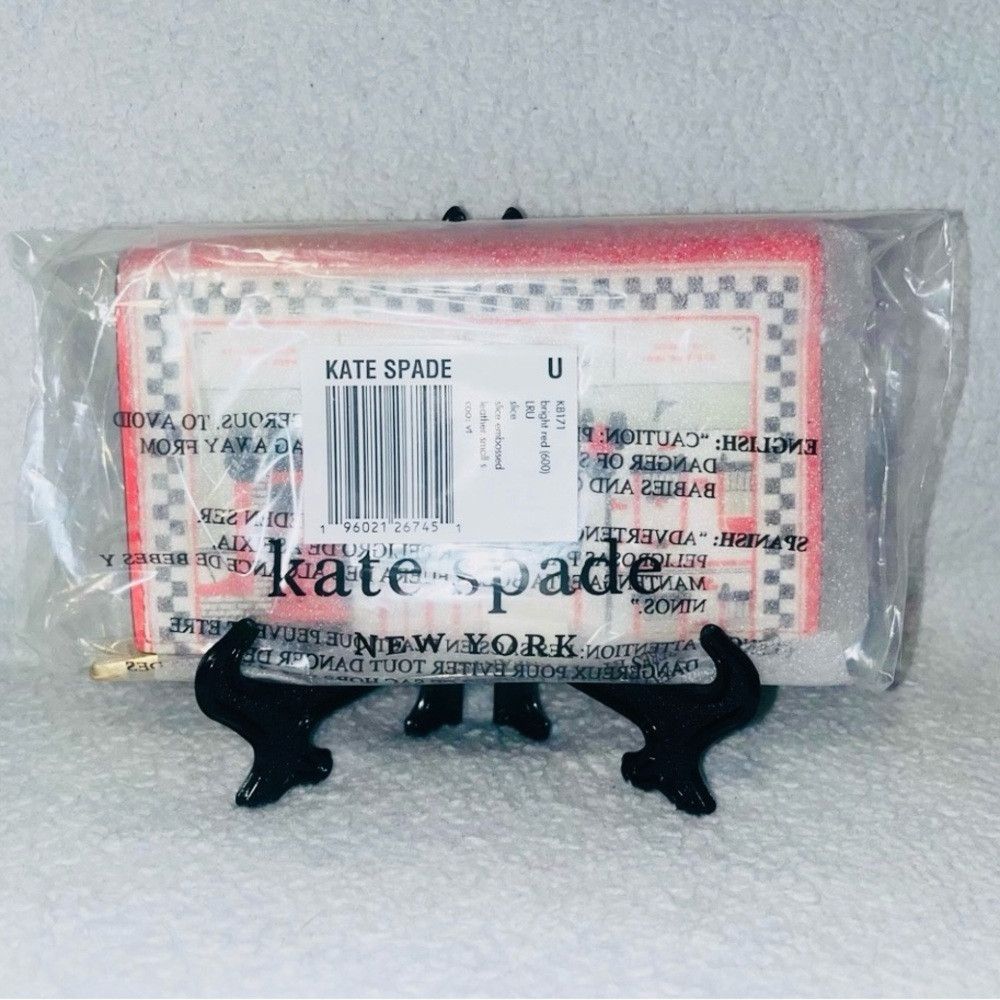 Kate Spade Kate Spade ♠️ Slice Pizza Shop 🍕Embossed Leather Small Sli Size ONE SIZE - 4 Thumbnail