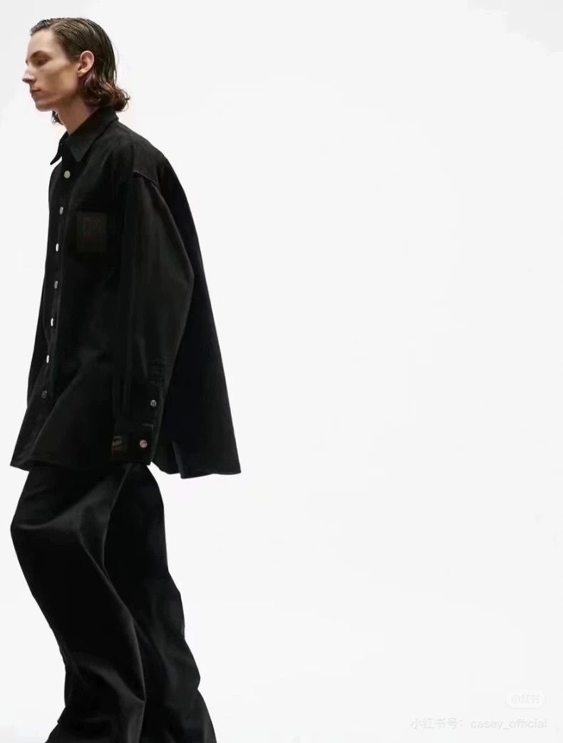 Raf Simons Raf simons 22ss leather branded denim shirt Size US S / EU 44-46 / 1 - 7 Thumbnail