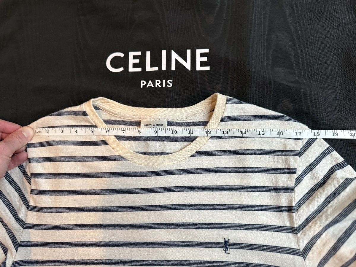 Saint Laurent Paris $620 Saint Laurent STRIPED CASSANDRE T-SHIRT IN JERSEY Size US L / EU 52-54 / 3 - 10 Thumbnail