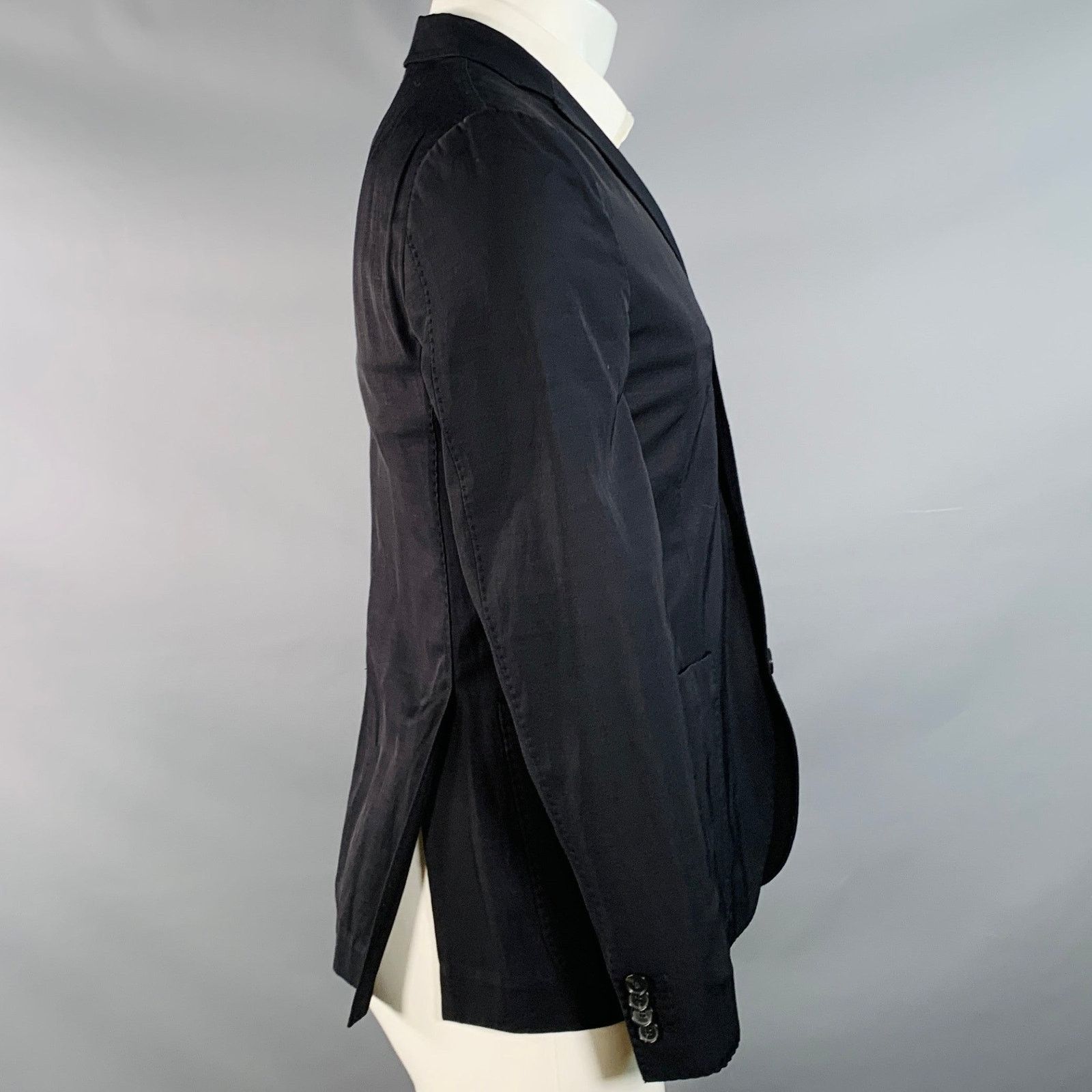 Acne Studios ACNE STUDIOS Size 34 Black Viscose Linen Cotton Sport Coat Size 34R - 2 Thumbnail
