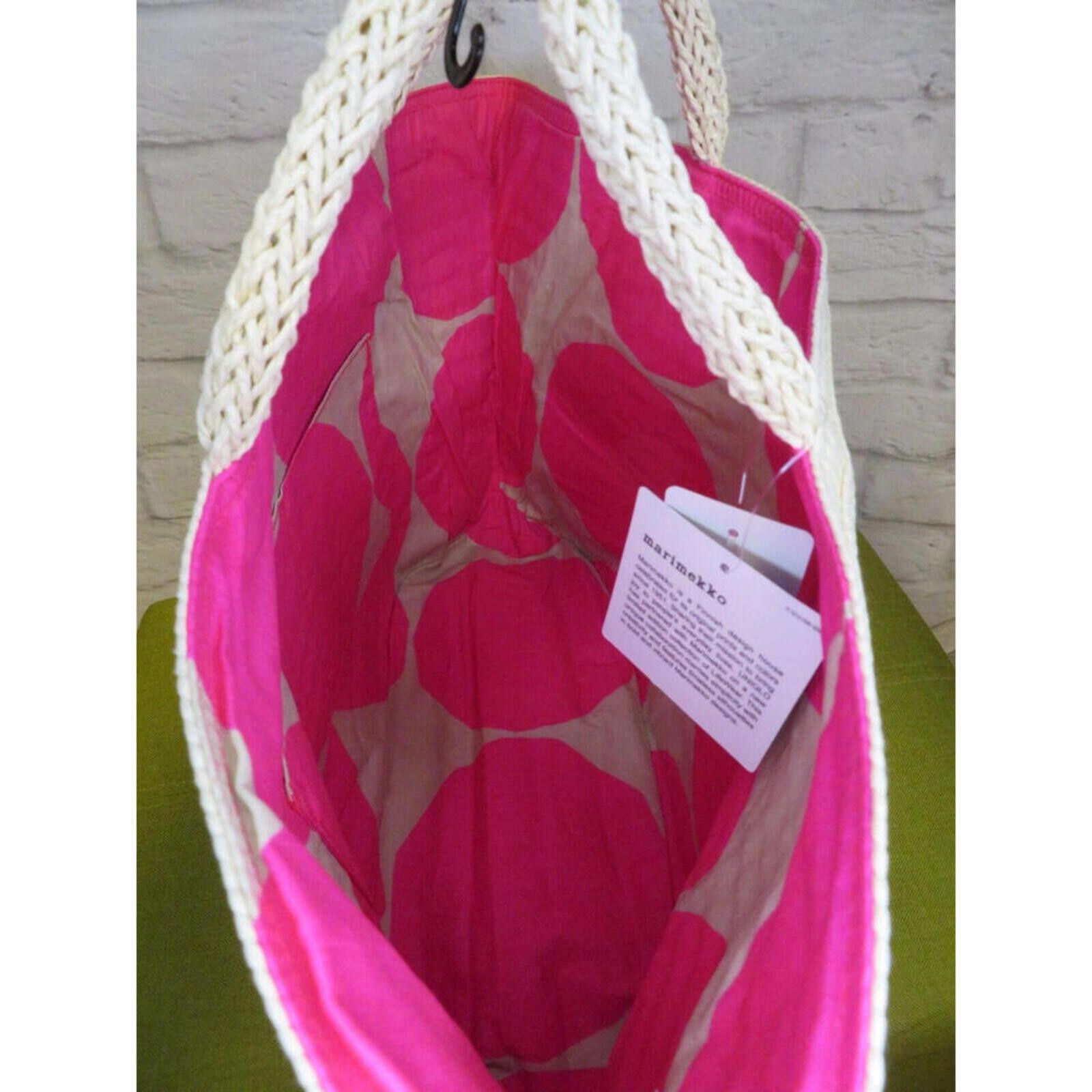 Other Marimekko Uniqlo Tote Bag Natural Pink Dots NWT Size ONE SIZE - 1 Thumbnail