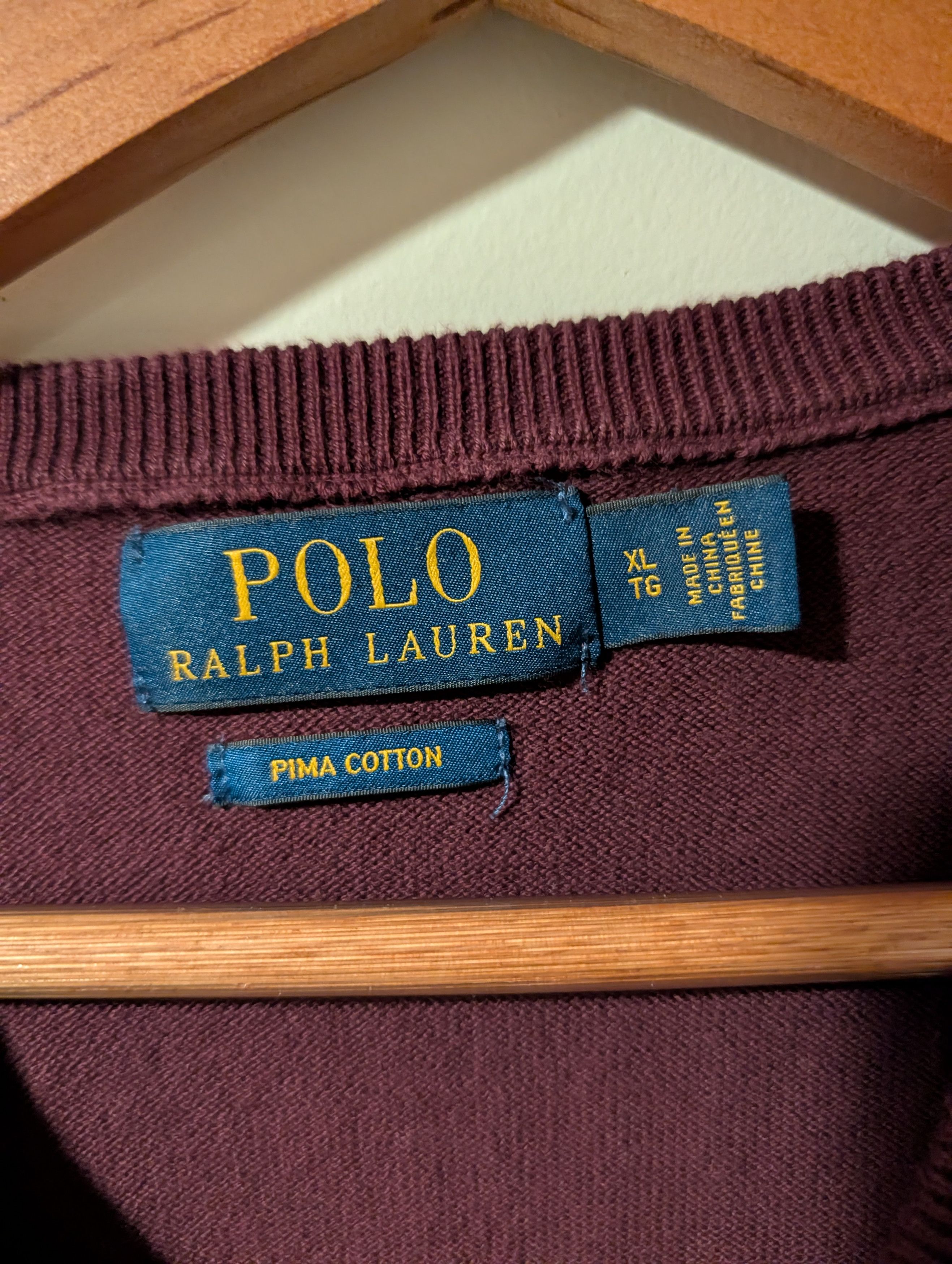 Polo Ralph Lauren Polo Ralph Lauren Prima Cotton V-Neck Sweater Mens XL Size US XL / EU 56 / 4 - 3 Thumbnail