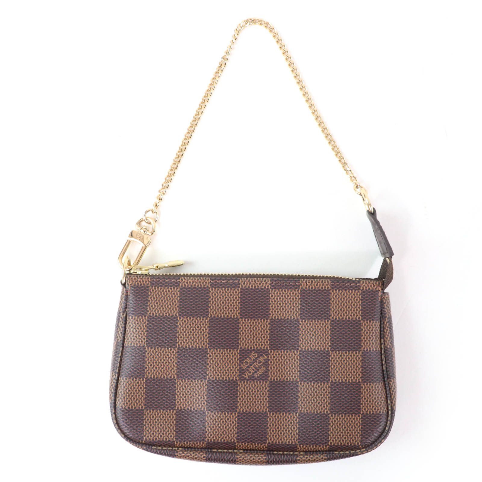 Louis Vuitton Louis Vuitton Louis Vuitton Mini Pochette Accessoires Damier Ebene Pouch Textile Vanity Bag DUTY FREE for USA Size ONE SIZE - 1 Thumbnail