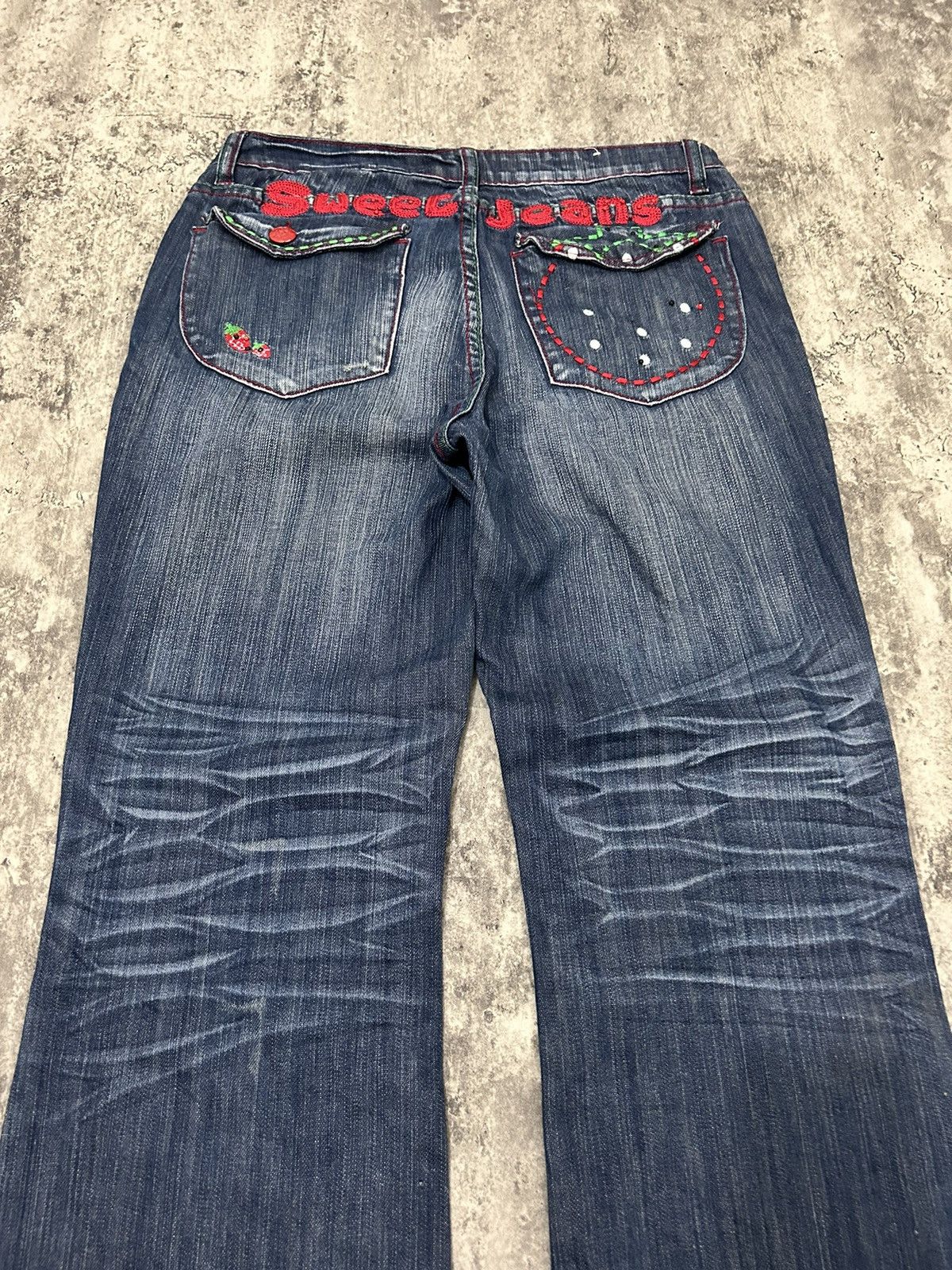 If Six Was Nine × Japanese Brand × Tornado Mart Ado Sweet Strobery Distressed Bootcut Jeans Size US 32 / EU 48 - 8 Thumbnail