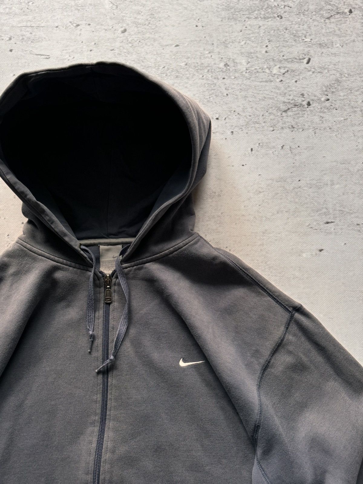 Nike × Vintage NIKE VINTAGE BASIC LOGO OVERSIZE BOXY ZIP HOODIE Size US XL / EU 56 / 4 - 3 Thumbnail