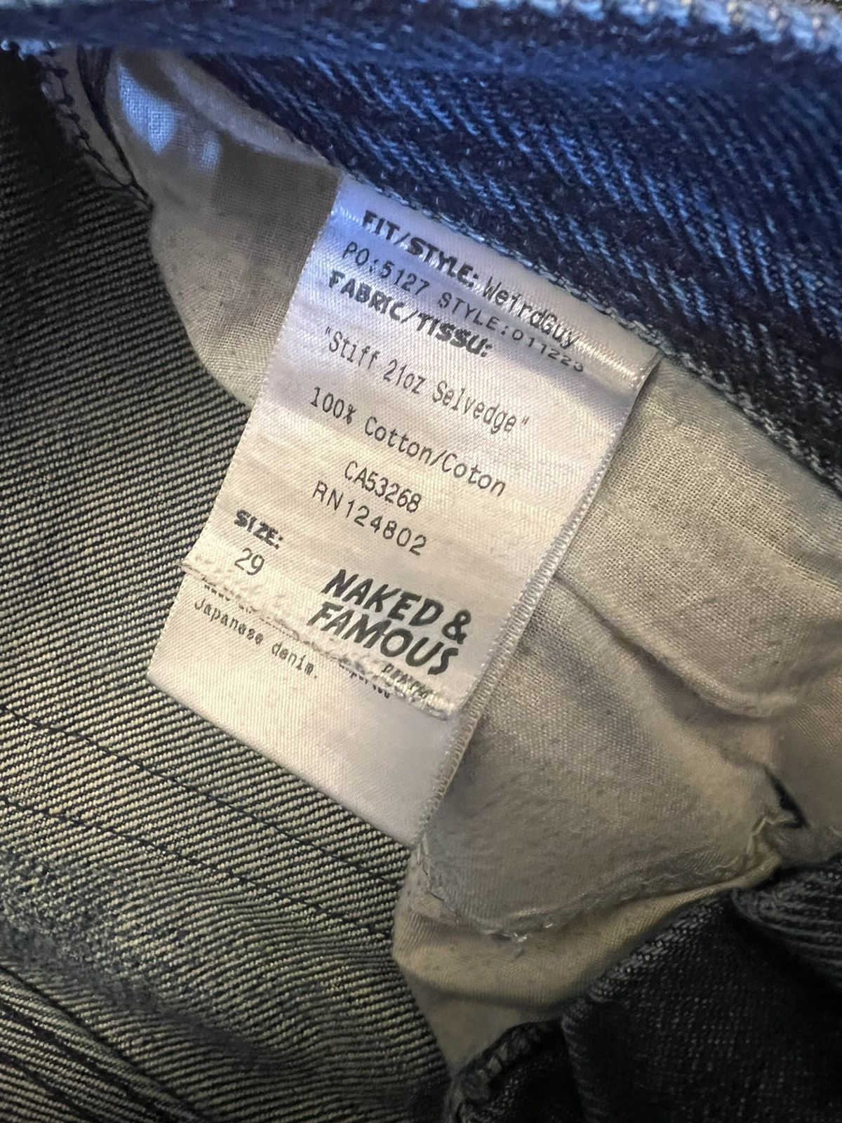 Naked & Famous Naked & Famous weirdguy selvedge japanese denim 21oz Size US 30 / EU 46 - 3 Thumbnail