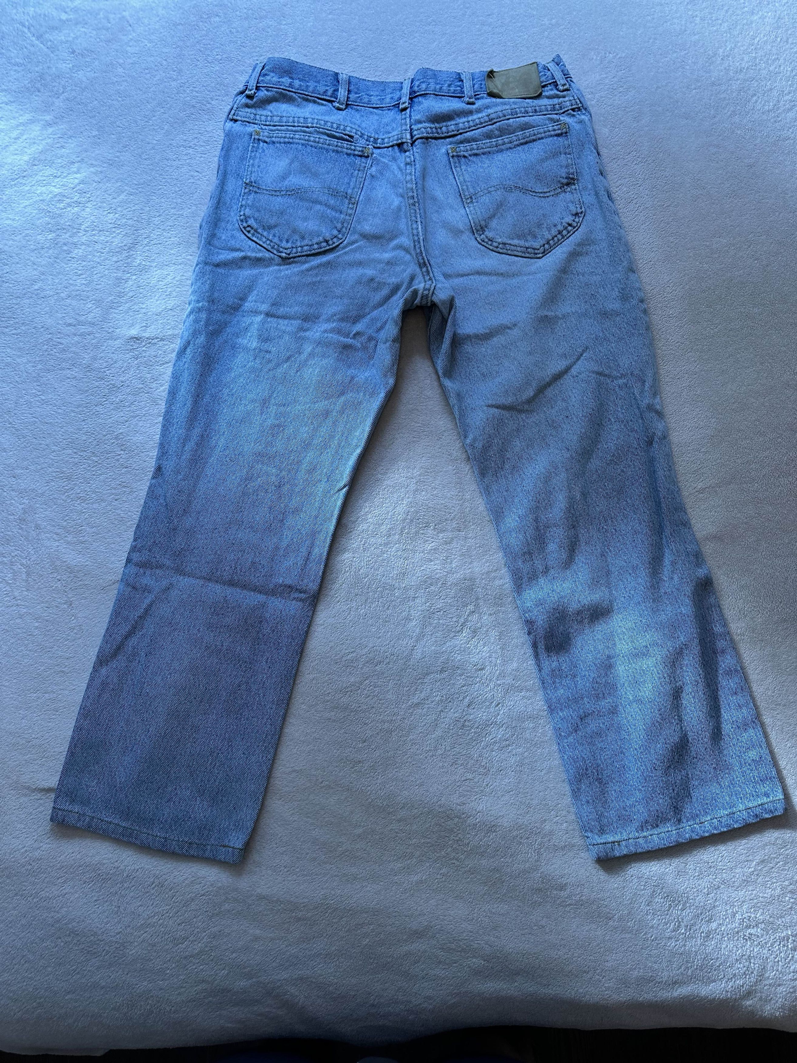 Lee × Vintage 80s Lee Distressed Light Wash Jeans Size US 32 / EU 48 - 3 Thumbnail