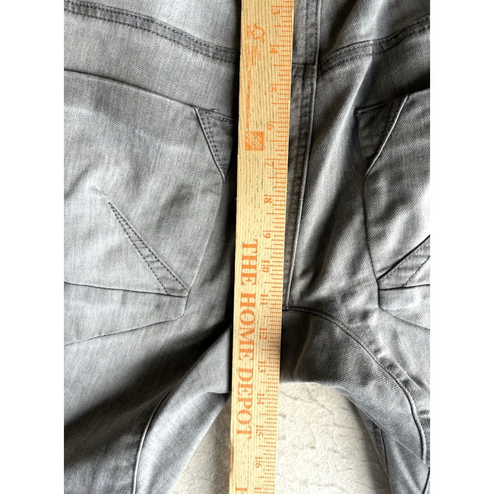 Denime Track Denim Jogger Pants Mens Cotton Denim Gray 28 Elastic Cuffs Adjustable Waist Skinny Inseam 30 Size US 28 / EU 44 - 4 Thumbnail