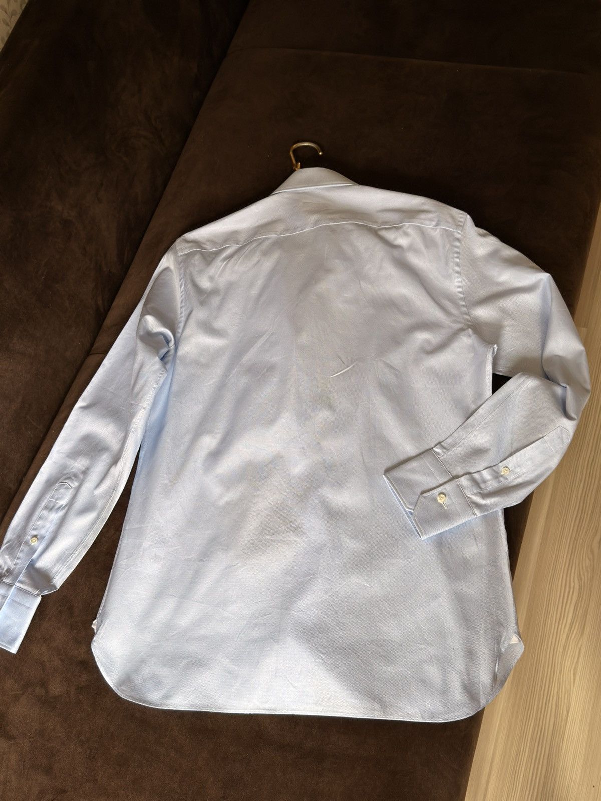 Ermenegildo Zegna Ermenegildo Zegna Trofeo Cotton Dress Shirt made in Milano Size US L / EU 52-54 / 3 - 2 Thumbnail