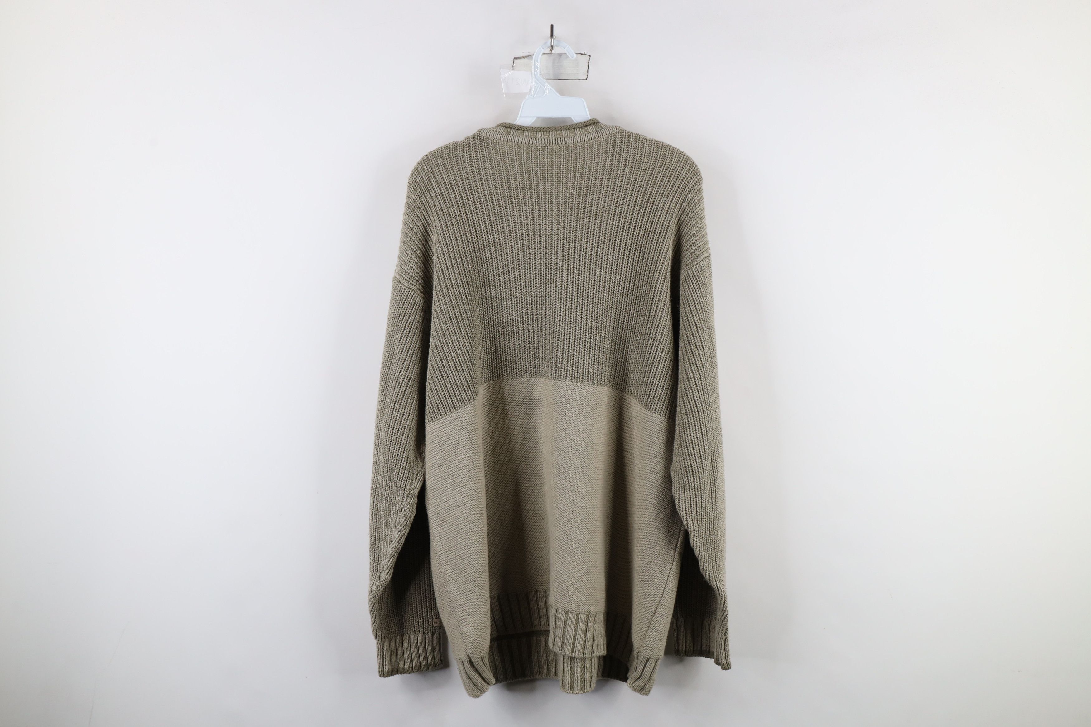 Columbia × Vintage Vintage 90s Columbia Ribbed Knit Sweater Heather Green Size US L / EU 52-54 / 3 - 9 Thumbnail