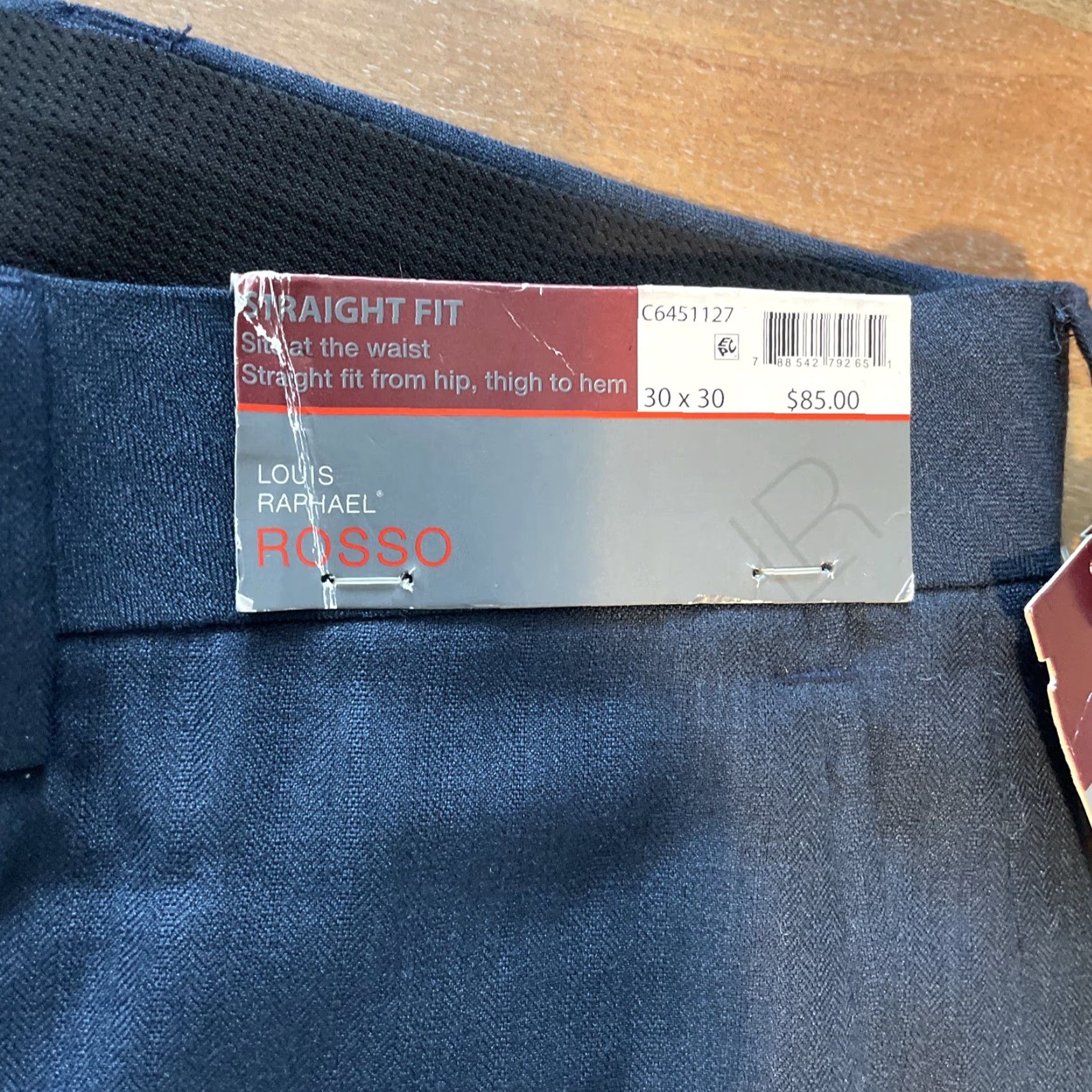 Vintage NWT Louis Raphael Dress Pants Navy Blue 30x30 Straight Fit Regular Mens Pants Dress Pants Business Travel Formal Workwear Shirt Size US 30 / EU 46 - 3 Thumbnail