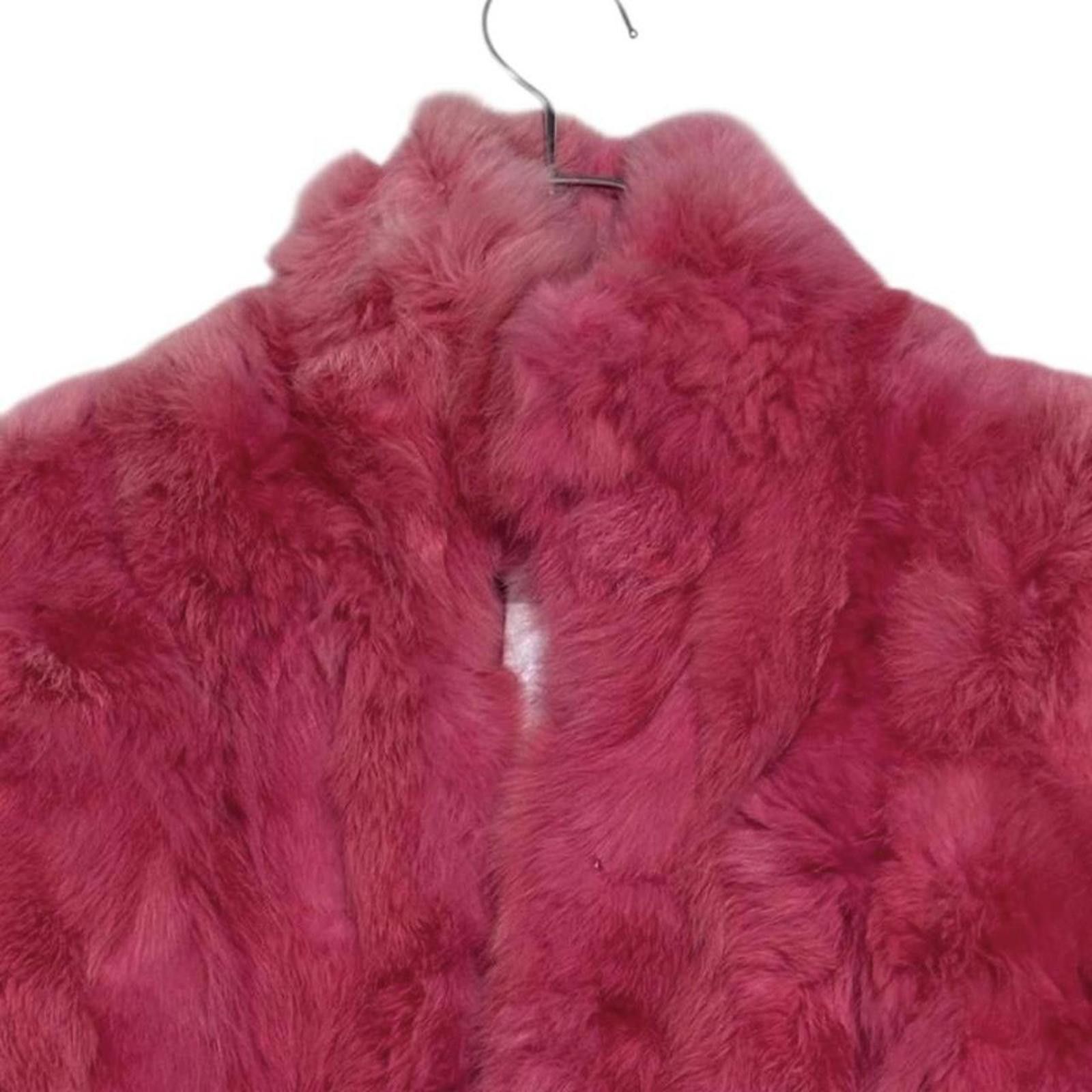 Other Real rabbit rare whimsy goth pink fur short fur coat jacket Size XS / US 0-2 / IT 36-38 - 2 Thumbnail