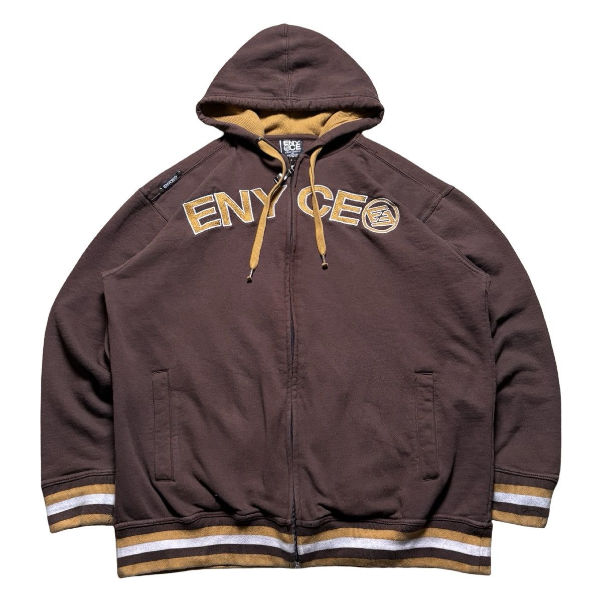 Enyce Vintage Enyce Hoodie XL Brown Full Zip Y2K Streetwear Hip Size US XL / EU 56 / 4 - 1 Thumbnail