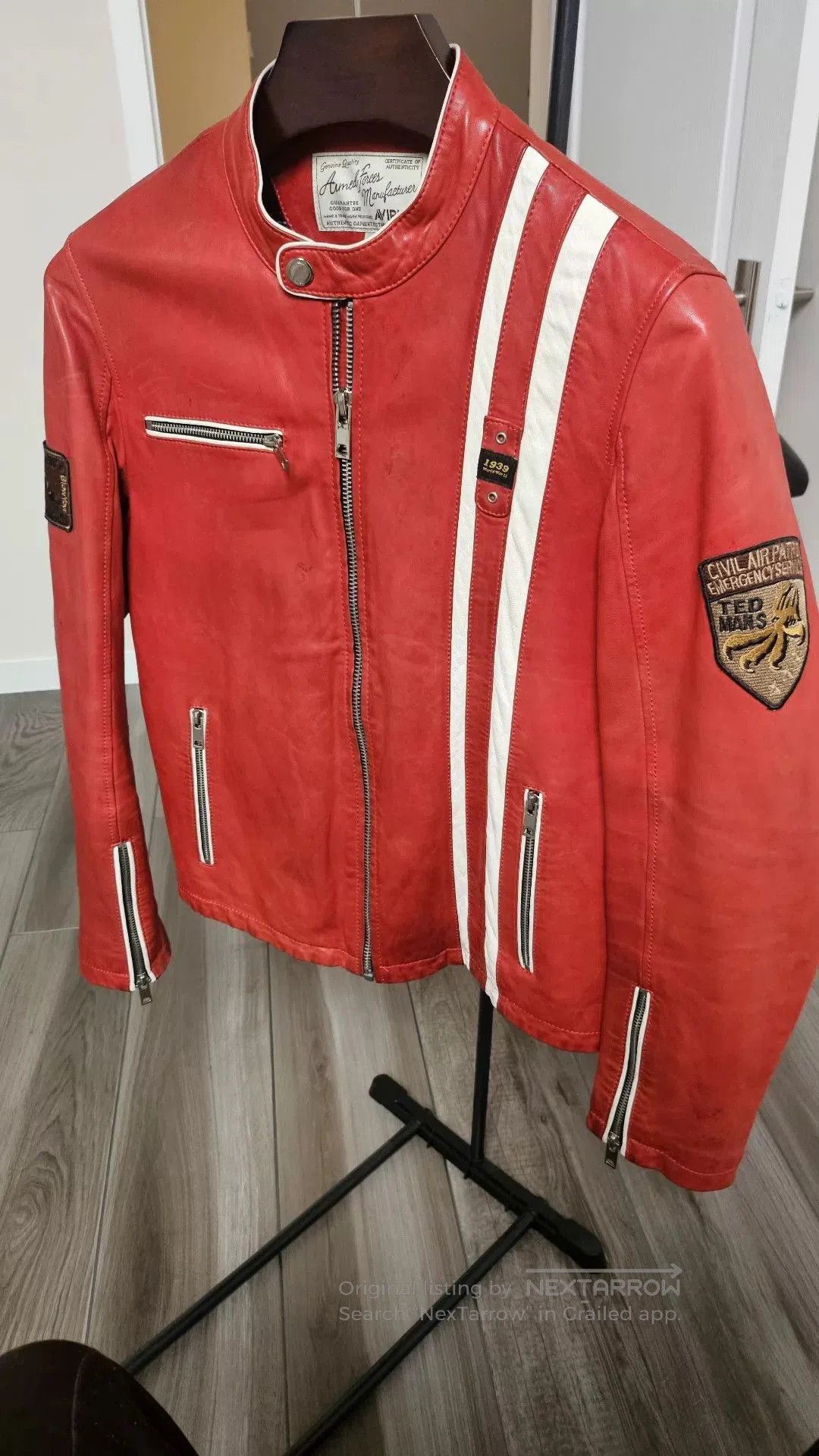 Avirex Avirex J100 Lambskin Moto Jacket. Size US L / EU 52-54 / 3 - 1 Thumbnail