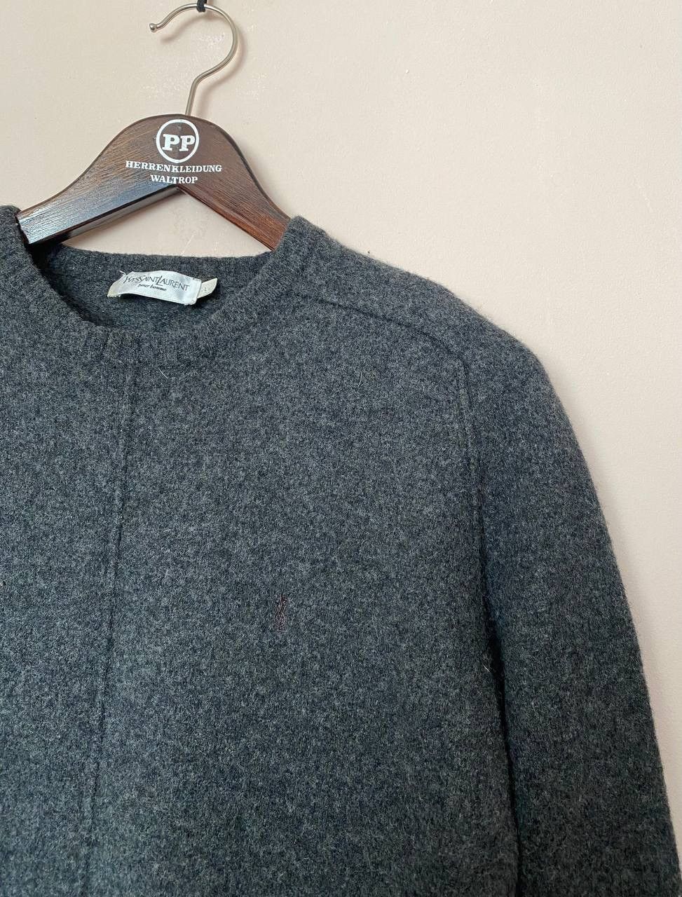Yves Saint Laurent Wool YSL Sweater Soft Warm Grey YSL Sweatshirt Size US L / EU 52-54 / 3 - 2 Thumbnail