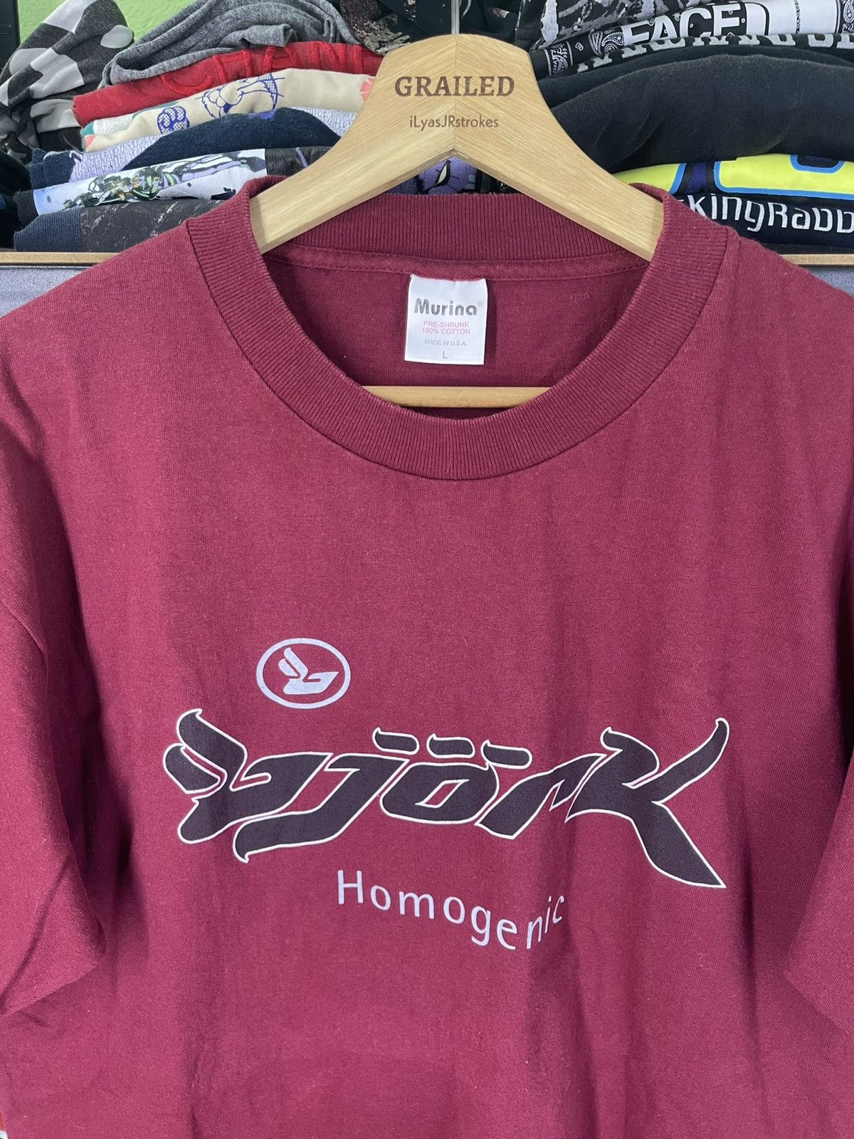Band Tees Original Vintage Bjork Homogenic 1997 Promo Album Shirt Tee Size US L / EU 52-54 / 3 - 4 Thumbnail
