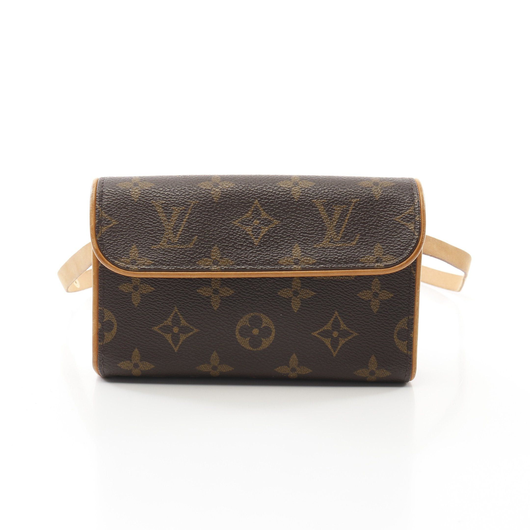 Louis Vuitton Louis Vuitton Pochette Florentine Monogram Body Bag Waist Leather Brown With Button Pressure (S) Size ONE SIZE - 1 Thumbnail