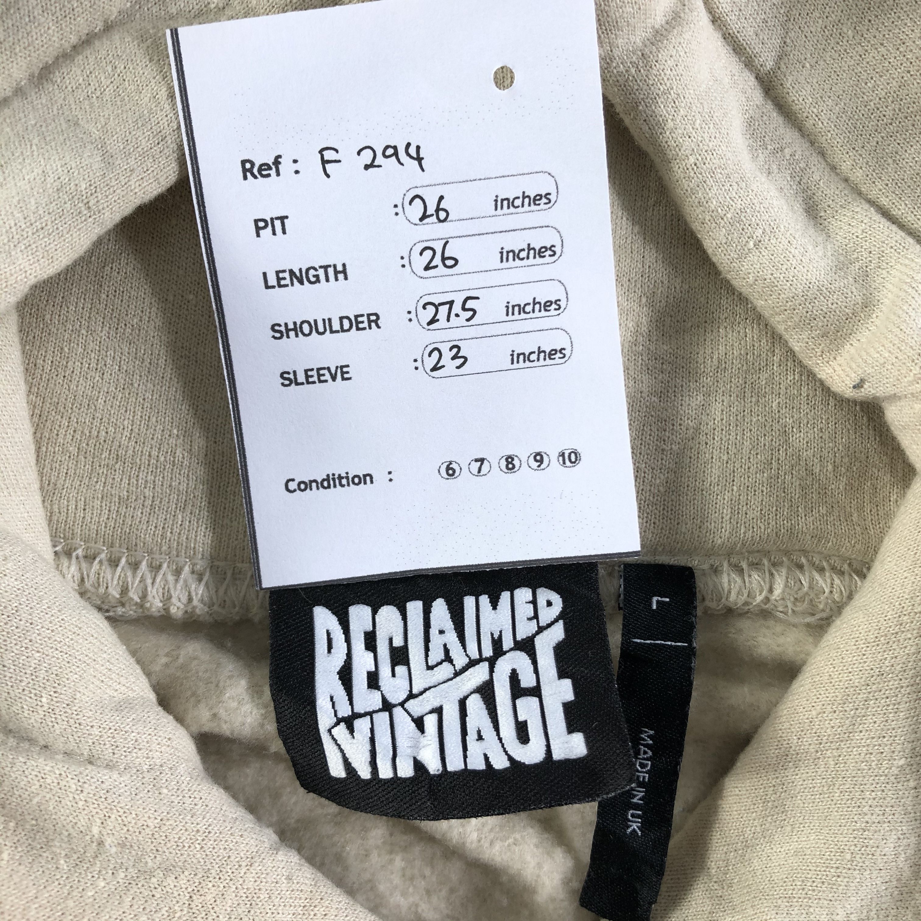 Japanese Brand Reclaimed Vintage Hoodie Sweater F294 Size US L / EU 52-54 / 3 - 8 Thumbnail