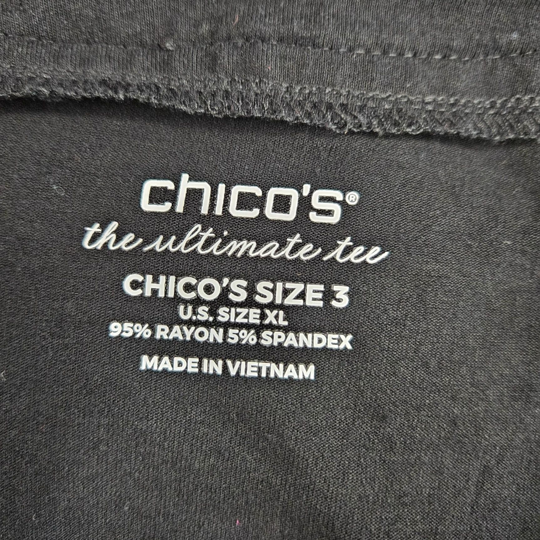 Vintage Chico's Women's Tank Top XL Black Rayon Spandex Ultimate Tee N/A Size XL / US 12-14 / IT 48-50 - 5 Thumbnail