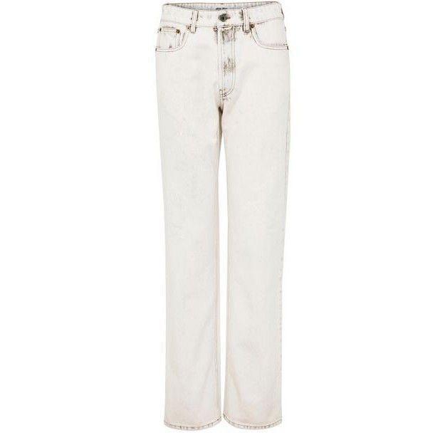 MIU MIU Straight Cut White Denim Jeans New And Authentic (Wo