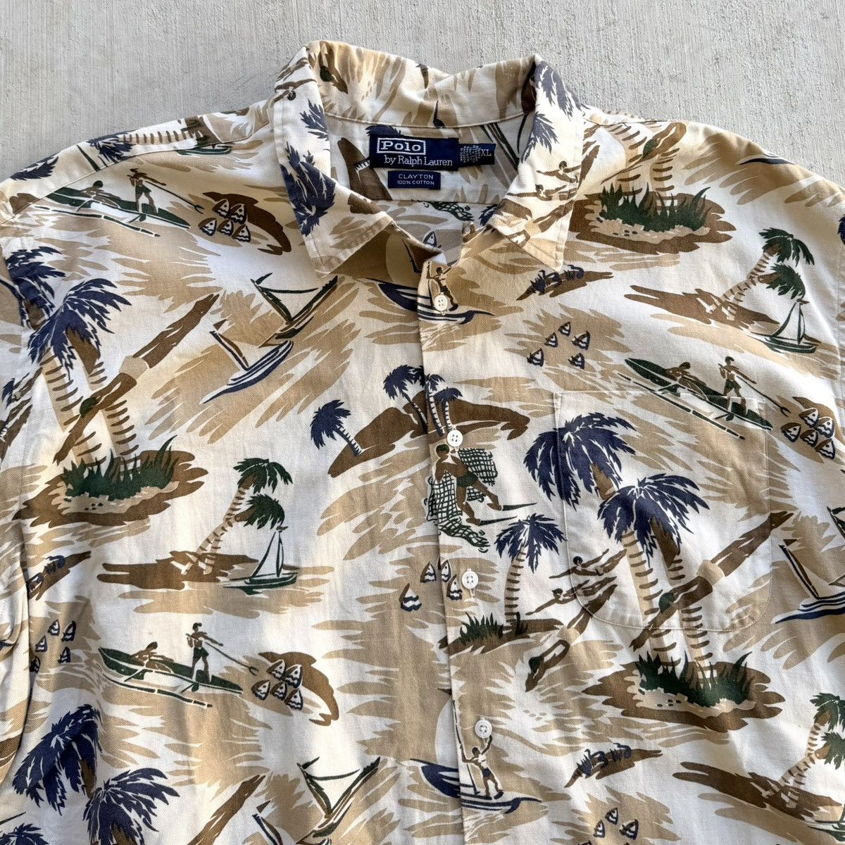 Polo Ralph Lauren Vintage Polo Ralph Lauren Hawaiian Camp Shirt Men Size XL Size US XL / EU 56 / 4 - 2 Thumbnail