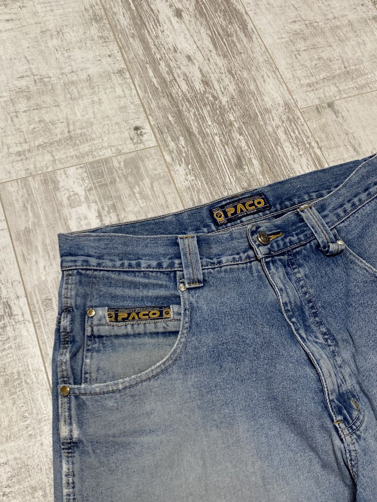Vintage 💥VINTAGE PACO DISTRESSED DENIM SHORTS BAGGY Size US 32 / EU 48 - 3 Thumbnail