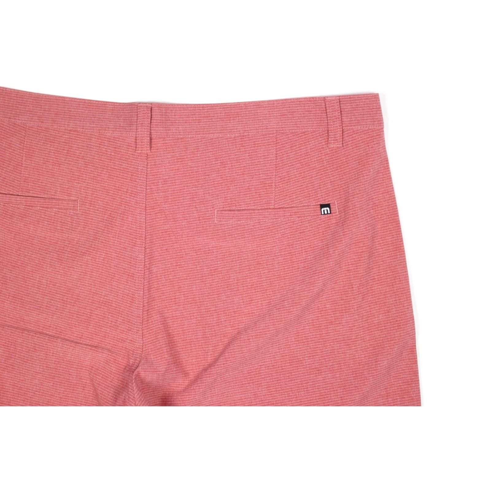 TravisMathew Travis Mathew Men’s Sand Harbor Golf Shorts 40 Garnet Rose Micro Stripe 1MW397 Size US 40 / EU 56 - 5 Thumbnail