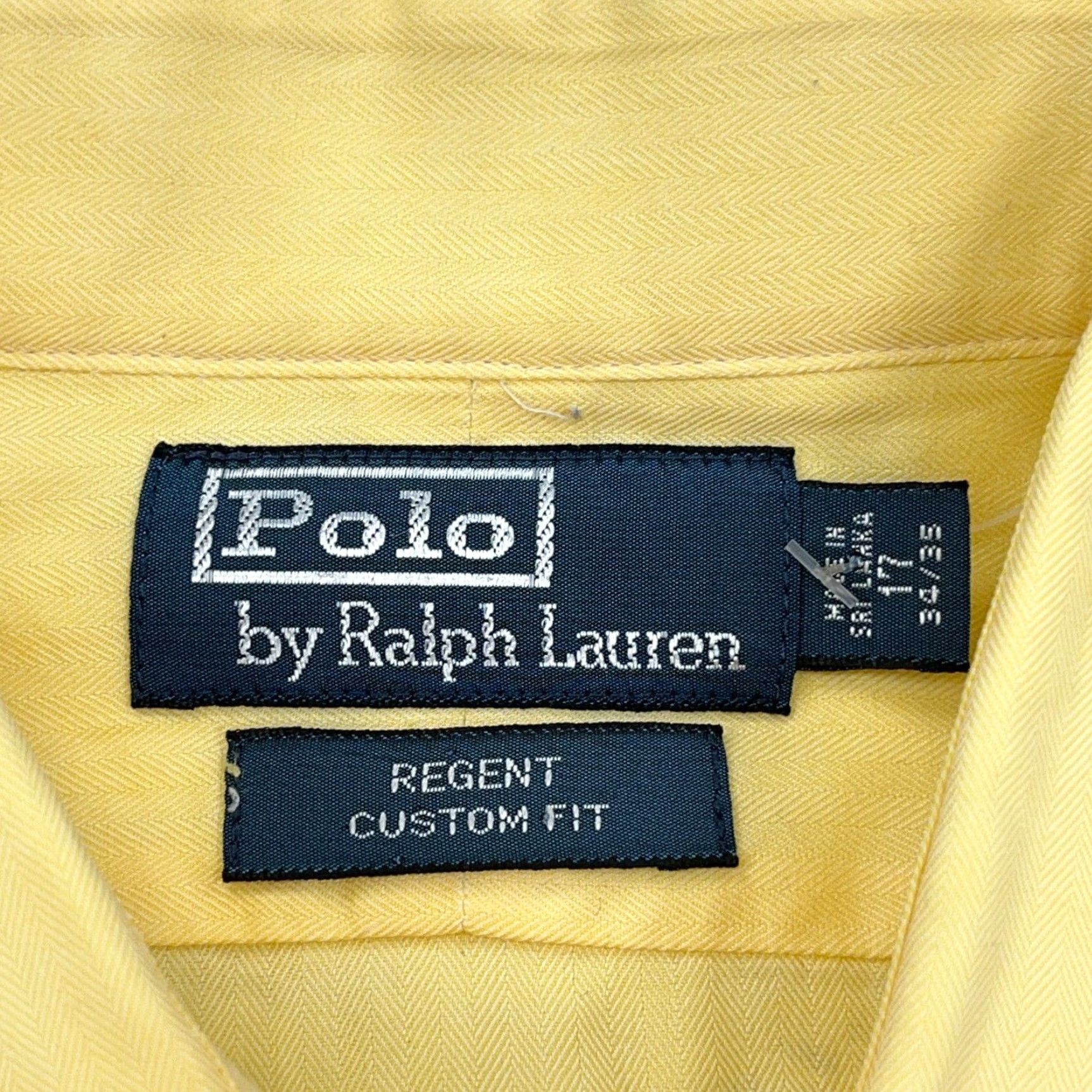 Polo Ralph Lauren VINTAGE Polo Ralph Lauren Shirt Men 17 34 Yellow Button Up Regent French Cuff Custom Fit Size US XL / EU 56 / 4 - 3 Thumbnail