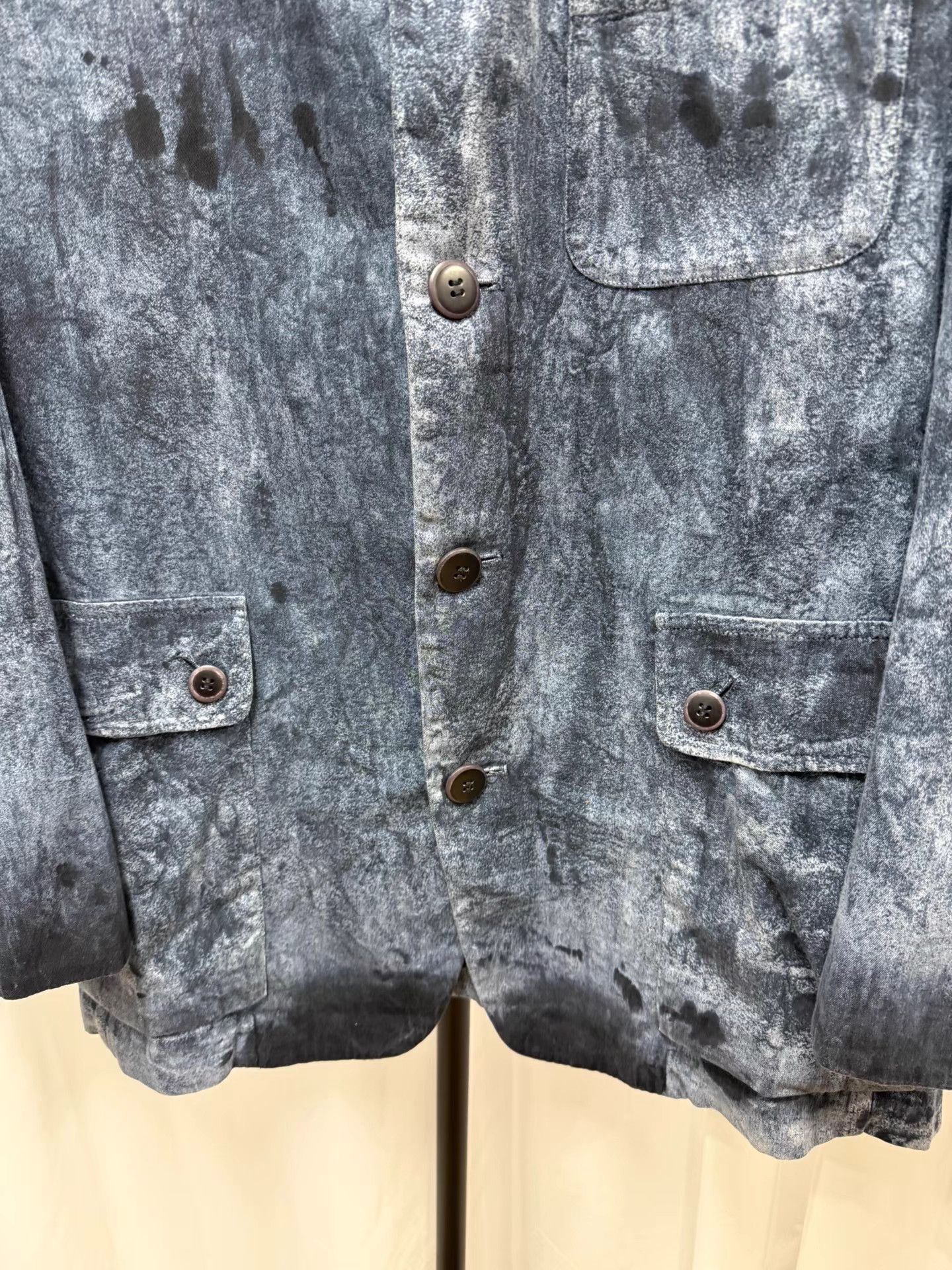 Issey Miyake ISSEY MIYAKE 94AW Frosted Pleats Stand Collar Jacket K20 Size US XL / EU 56 / 4 - 5 Thumbnail