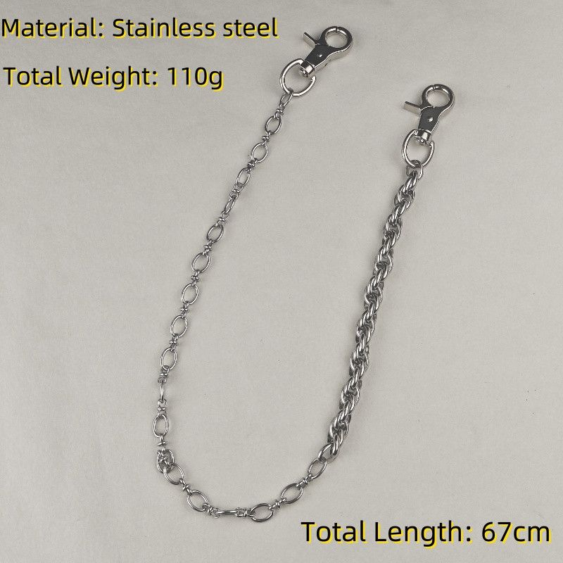 Japanese Brand × Jewelry Stainless Steel Snake Chain Pants Accessory Punk Style Size ONE SIZE - 6 Thumbnail