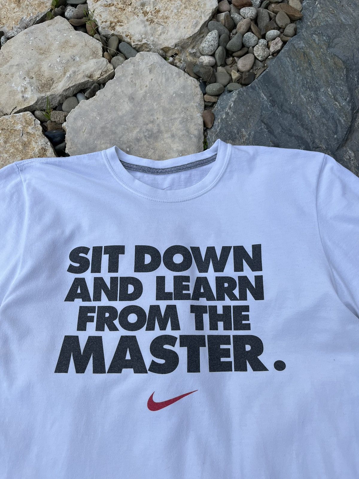 Nike × Vintage Nike Sit Down And Learn From The Master y2k t-shirt tee hype Size US L / EU 52-54 / 3 - 3 Thumbnail
