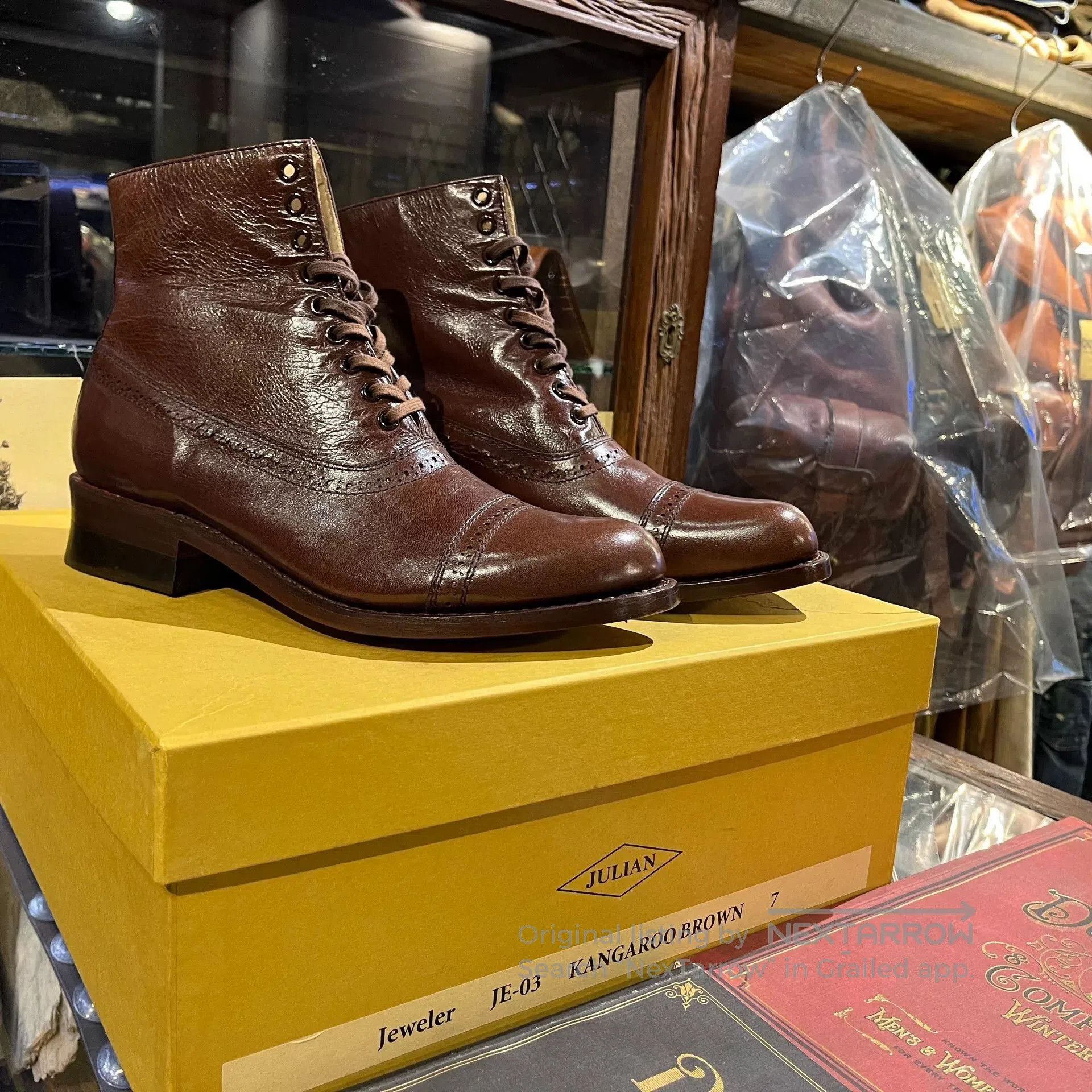 JULIEN DAVID julian kangaroo brown boots size 7. Size US 7 / EU 40 - 1 Thumbnail