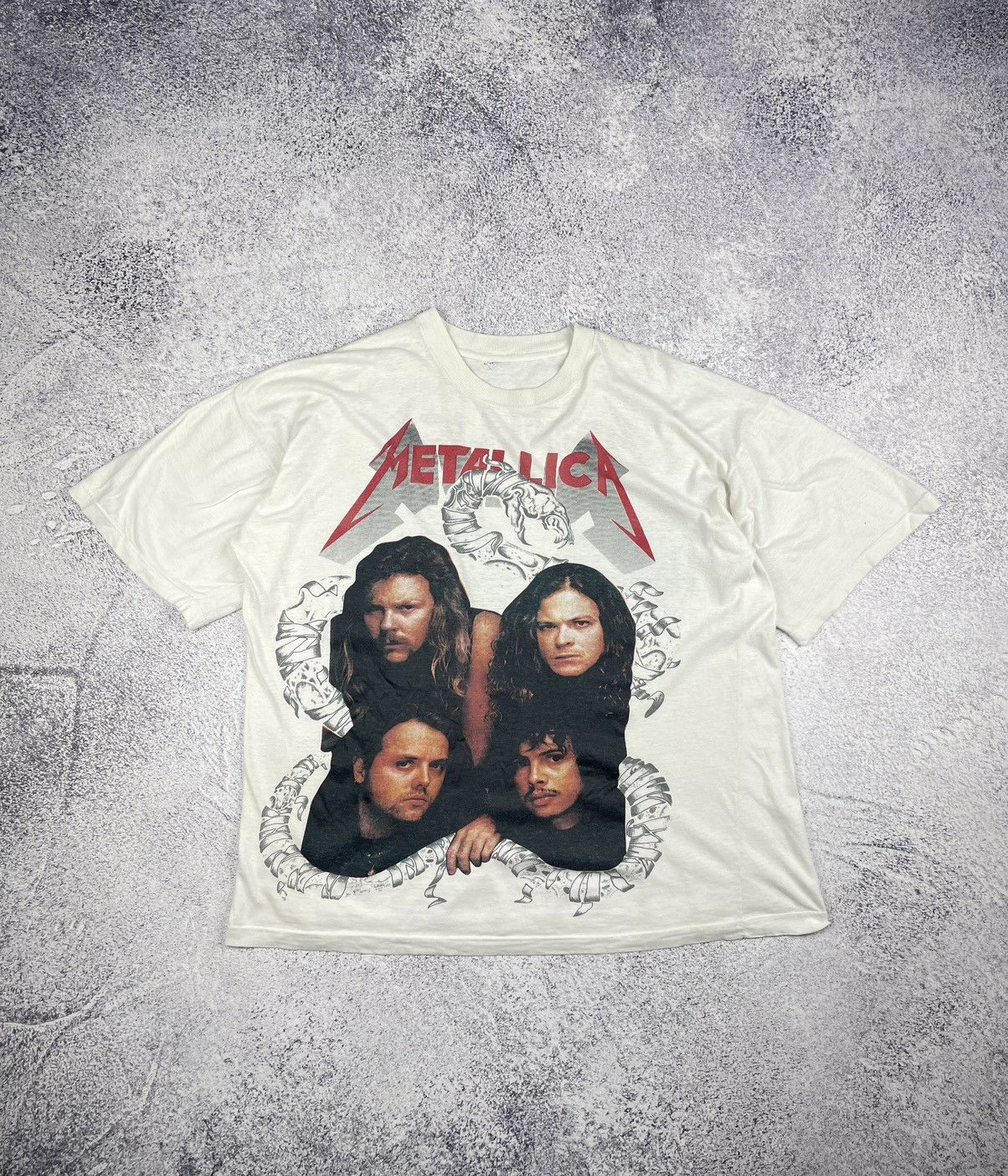 Metallica 90s Metallica Double-Sided Band Tee White Graphic Sz S-M Size US M / EU 48-50 / 2 - 1 Thumbnail