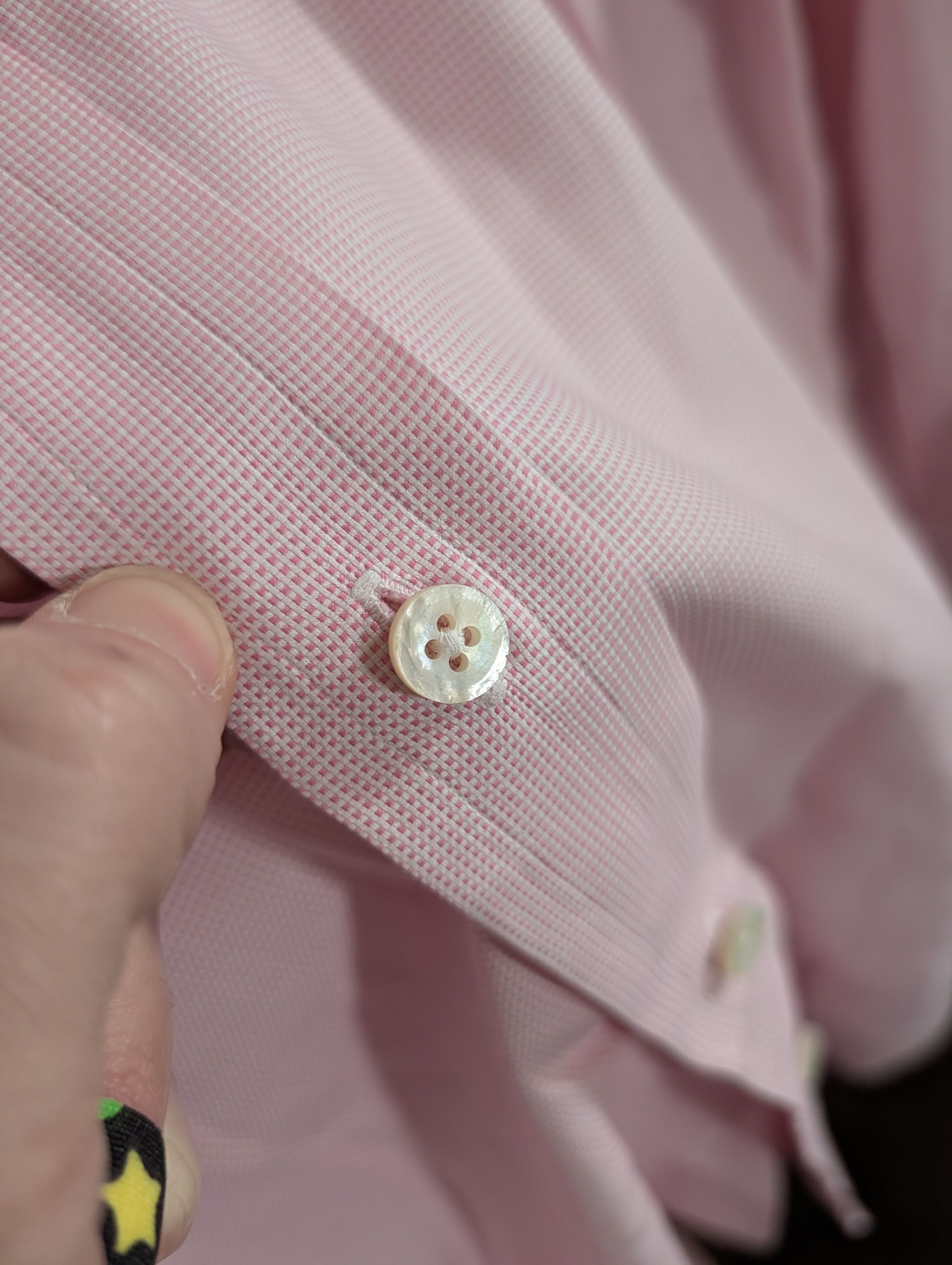 Hamilton Rose Fleetwood Check bespoke MiUSA cuffed dress shirt Size US XL / EU 56 / 4 - 4 Thumbnail