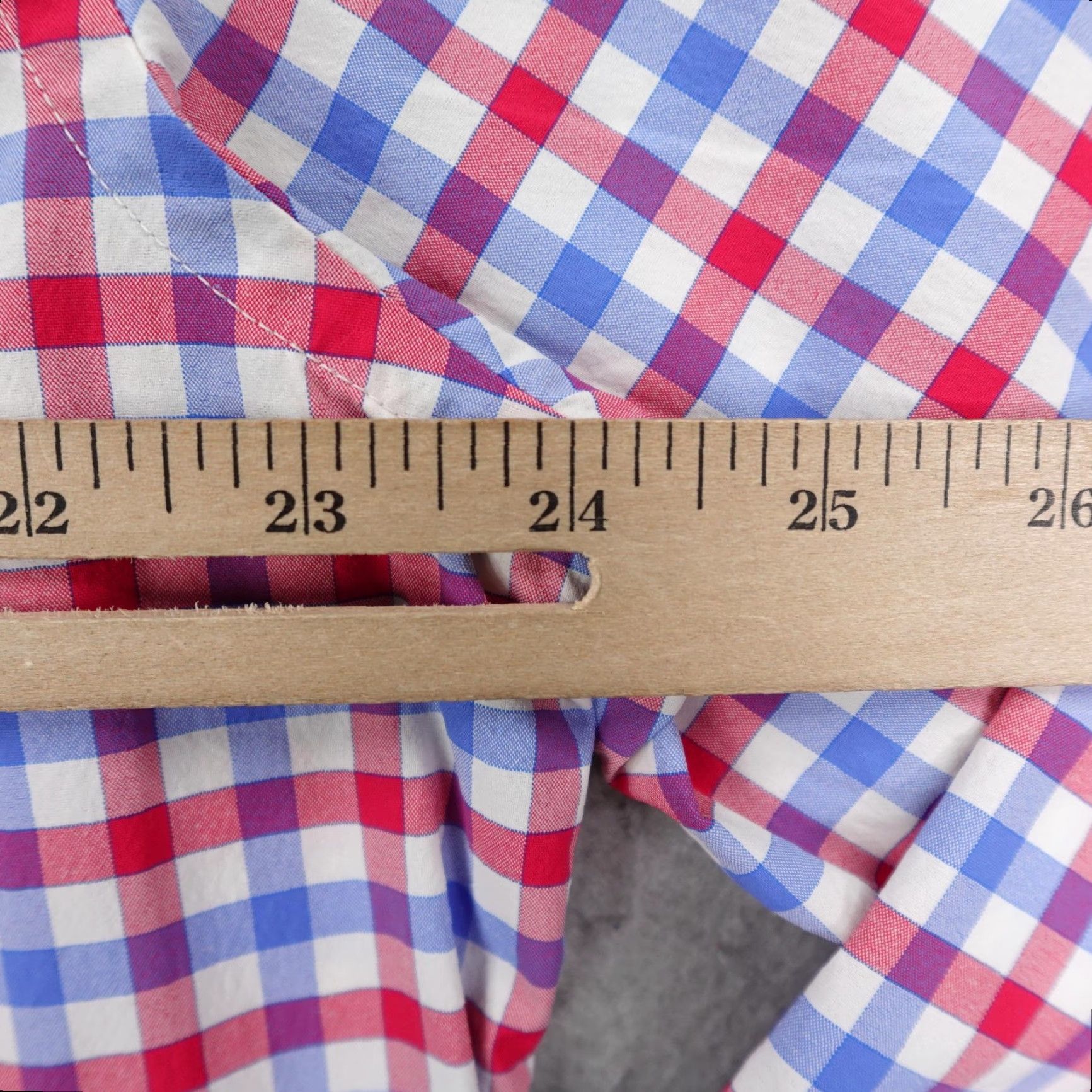 Vineyard Vines Vineyard Vines Shirt Mens Large Red Blue Check Classic Fit Performance Tucker Shirt Size US L / EU 52-54 / 3 - 7 Thumbnail
