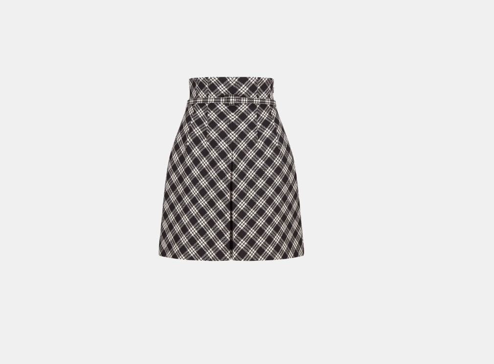 image of Dior O1W1Db10224 Skirt In Black & White in Black/White, Women's (Size 36)